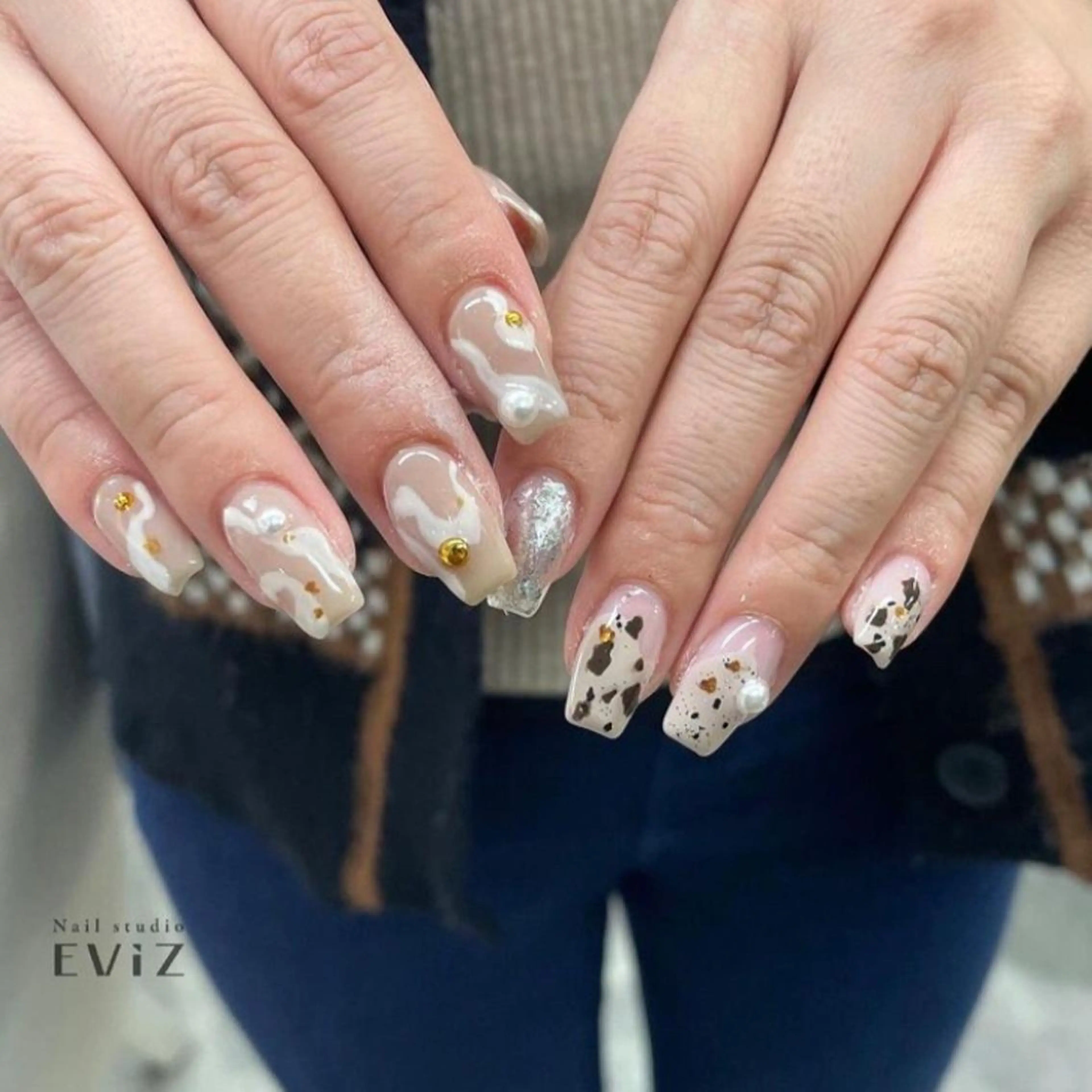 ネイル アートネイル ジェルネイル ニュアンスネイル スカルプネイル nailstudio eviz新宿店のネイルデザイン