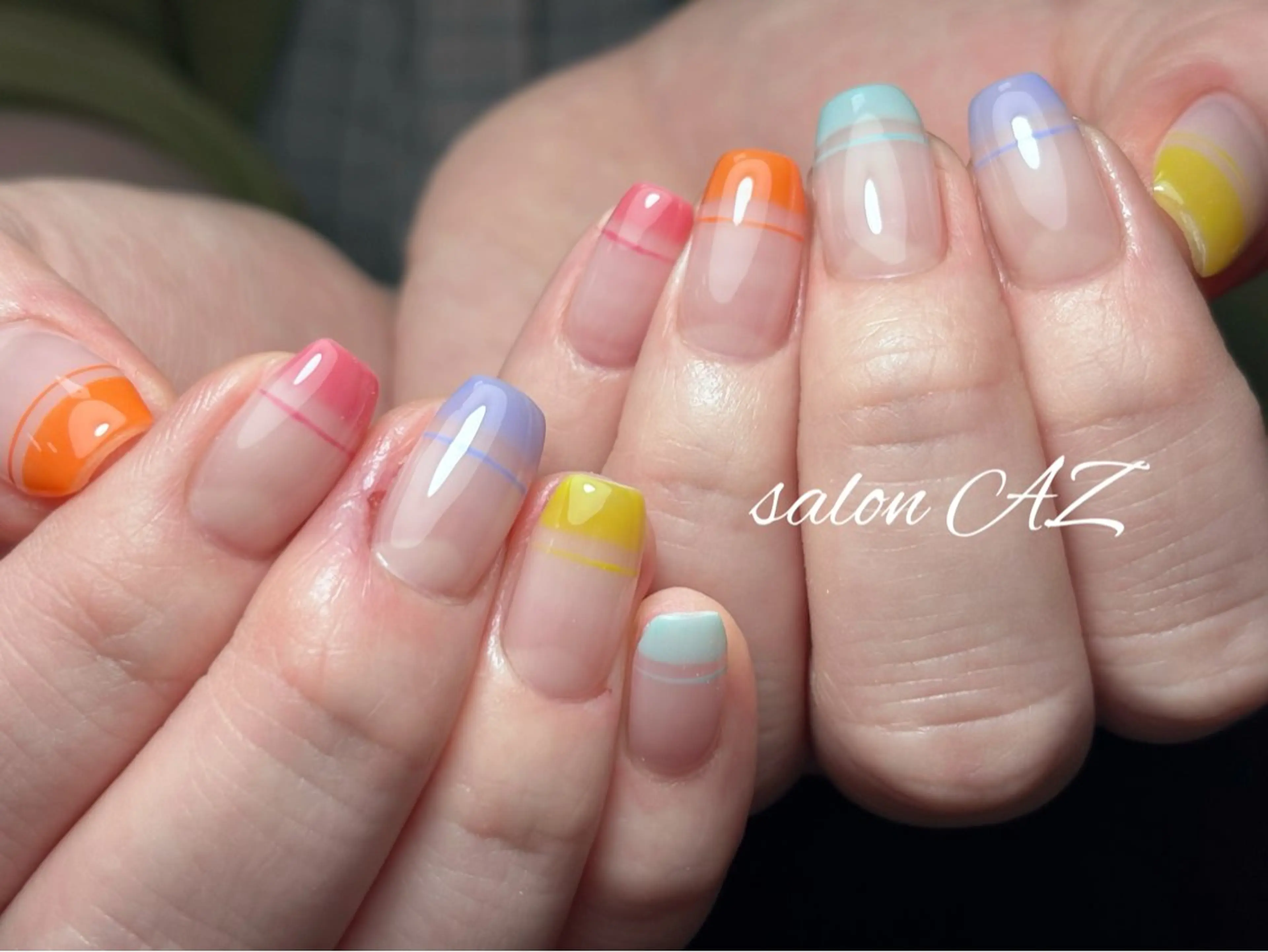 ネイル アートネイル フットネイル フレンチネイル マグネットネイル 持ち込み ハンドネイル salon AZのネイルデザイン