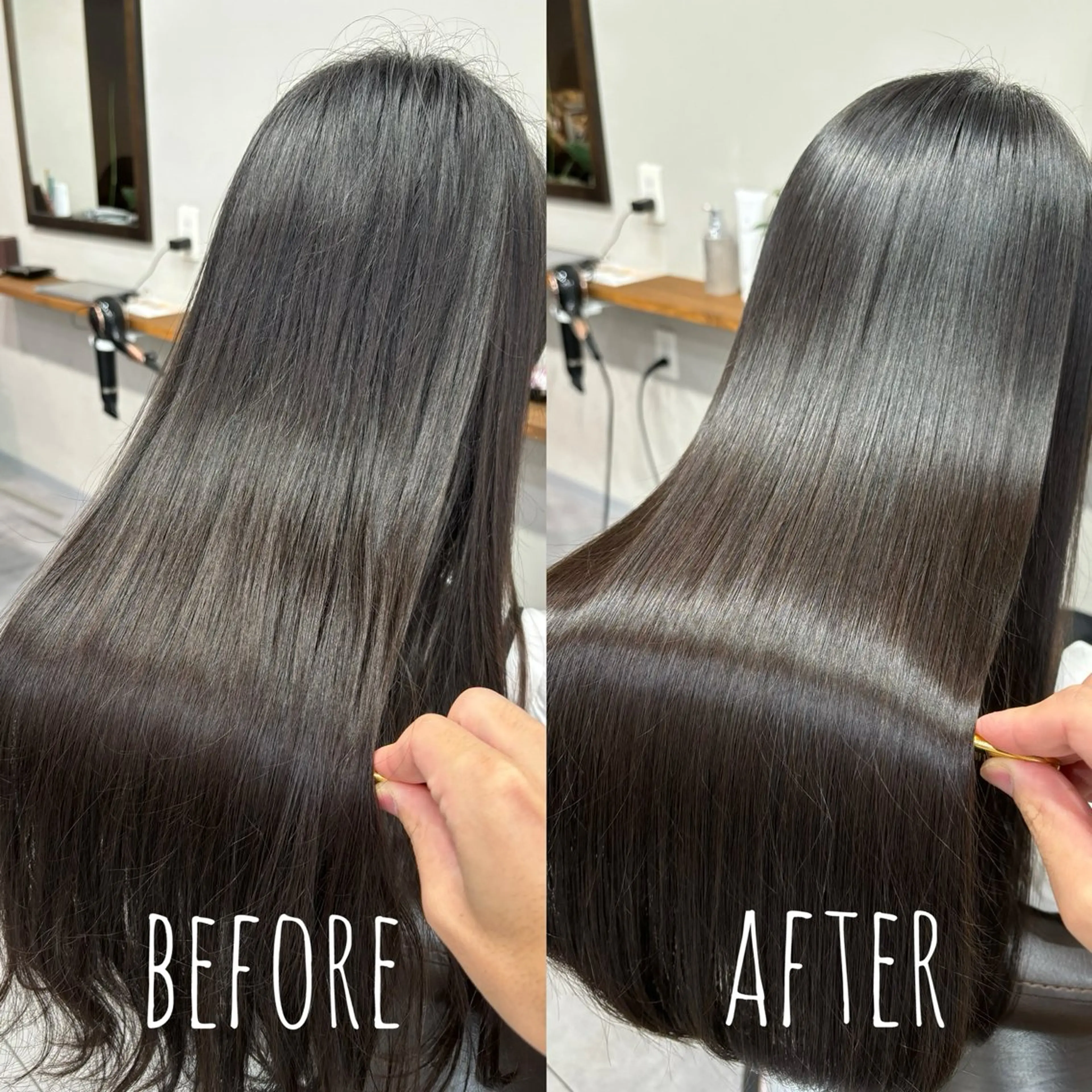 ロング カット 縮毛矯正 トリートメント 縮毛矯正、髪質改善／ 松田 龍之介のヘアスタイル