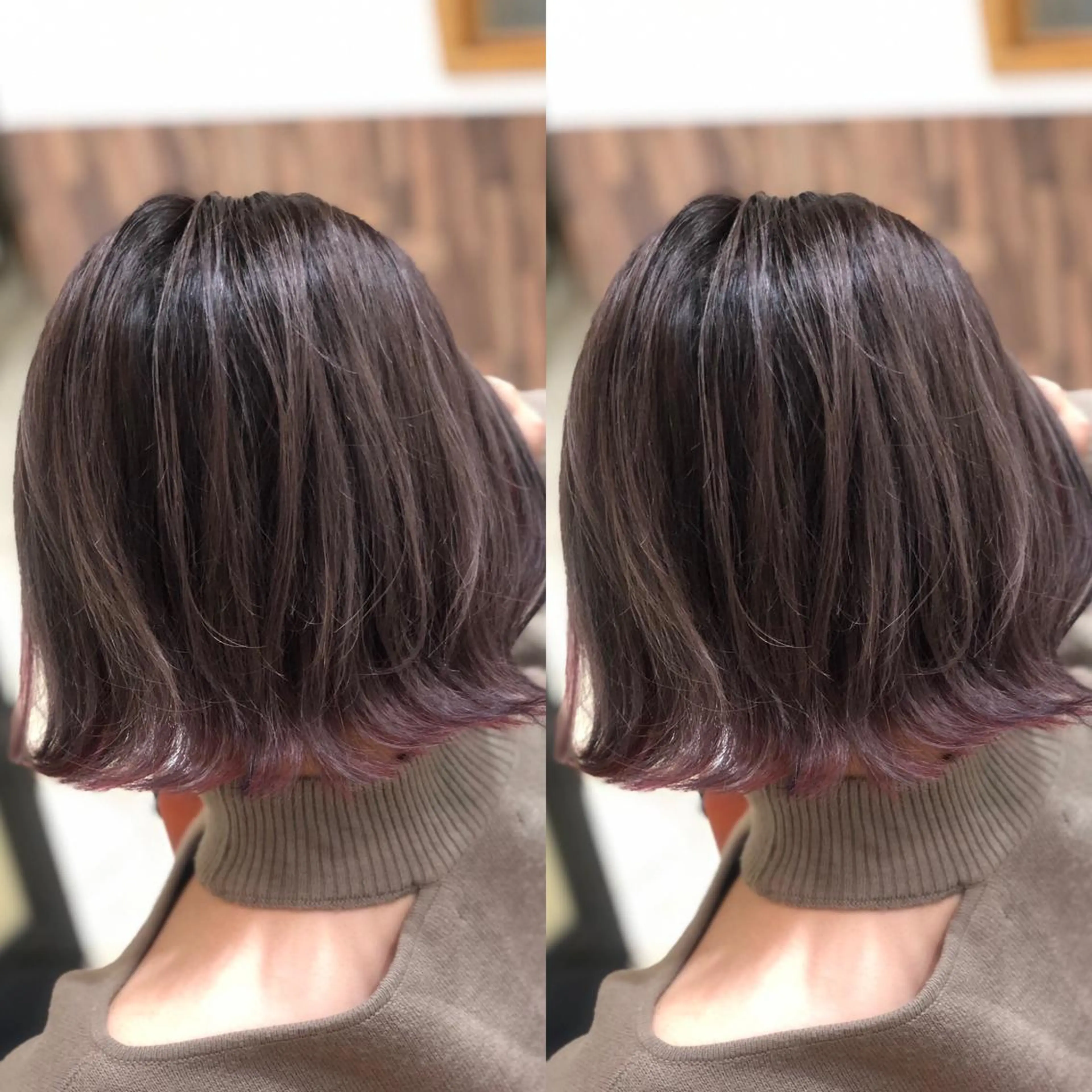 ミディアム カット ヘアカラー Y Uのヘアスタイル