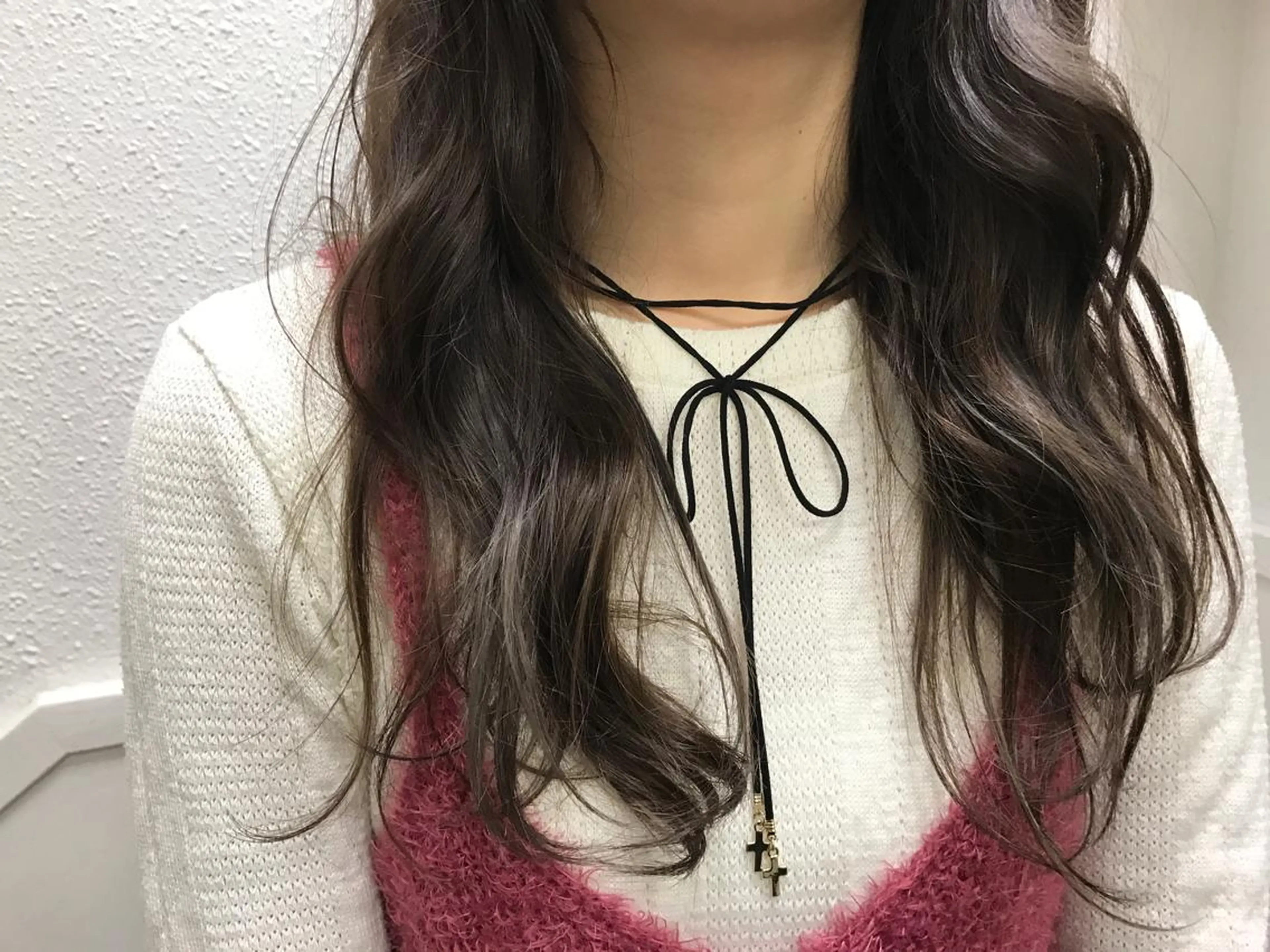 セミロング ロング カラー グレージュ バイオレットカラー バイオレットグレージュ にった みずきのヘアスタイル