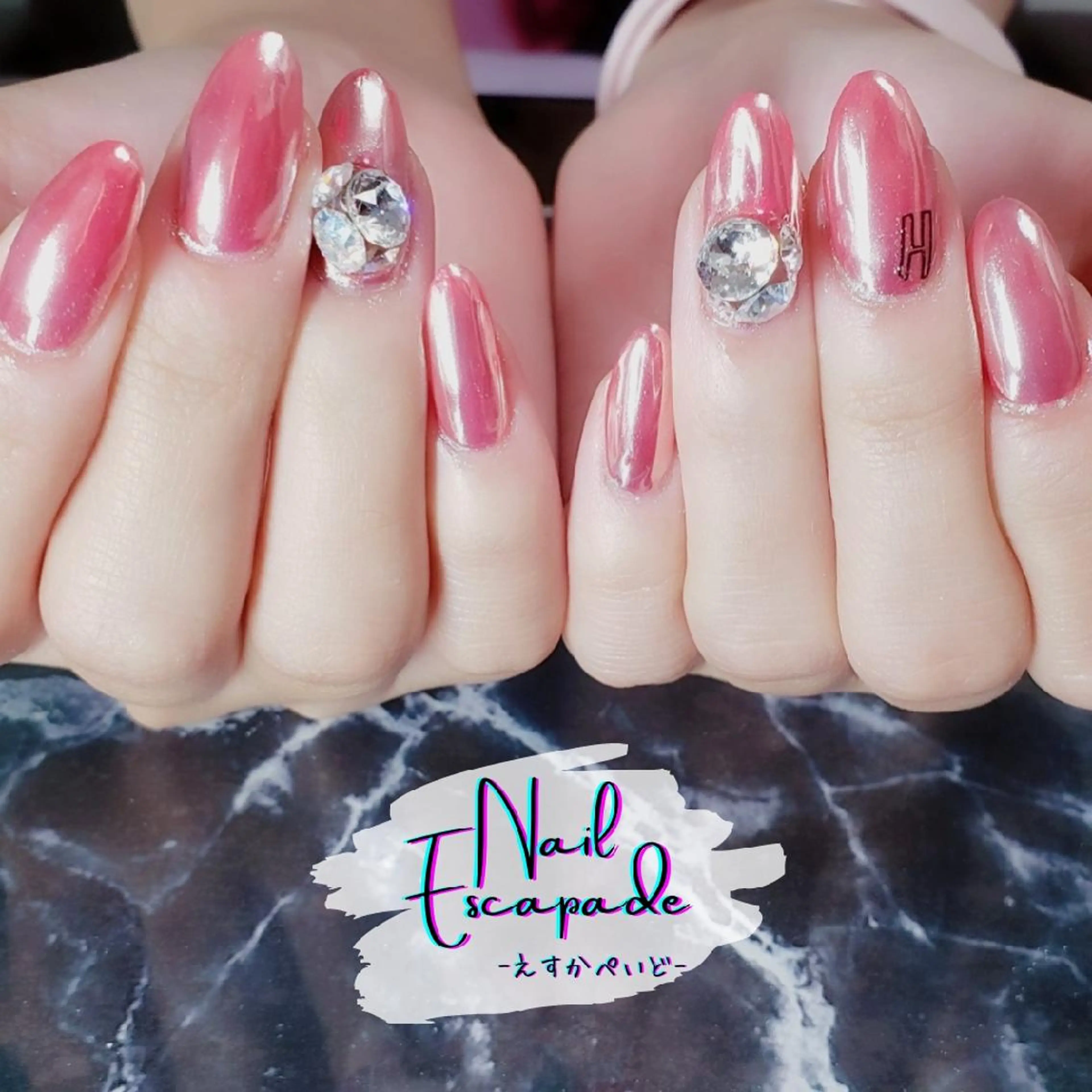 ミディアム ネイル ハンドネイル フットネイル クロキ 。のネイルデザイン