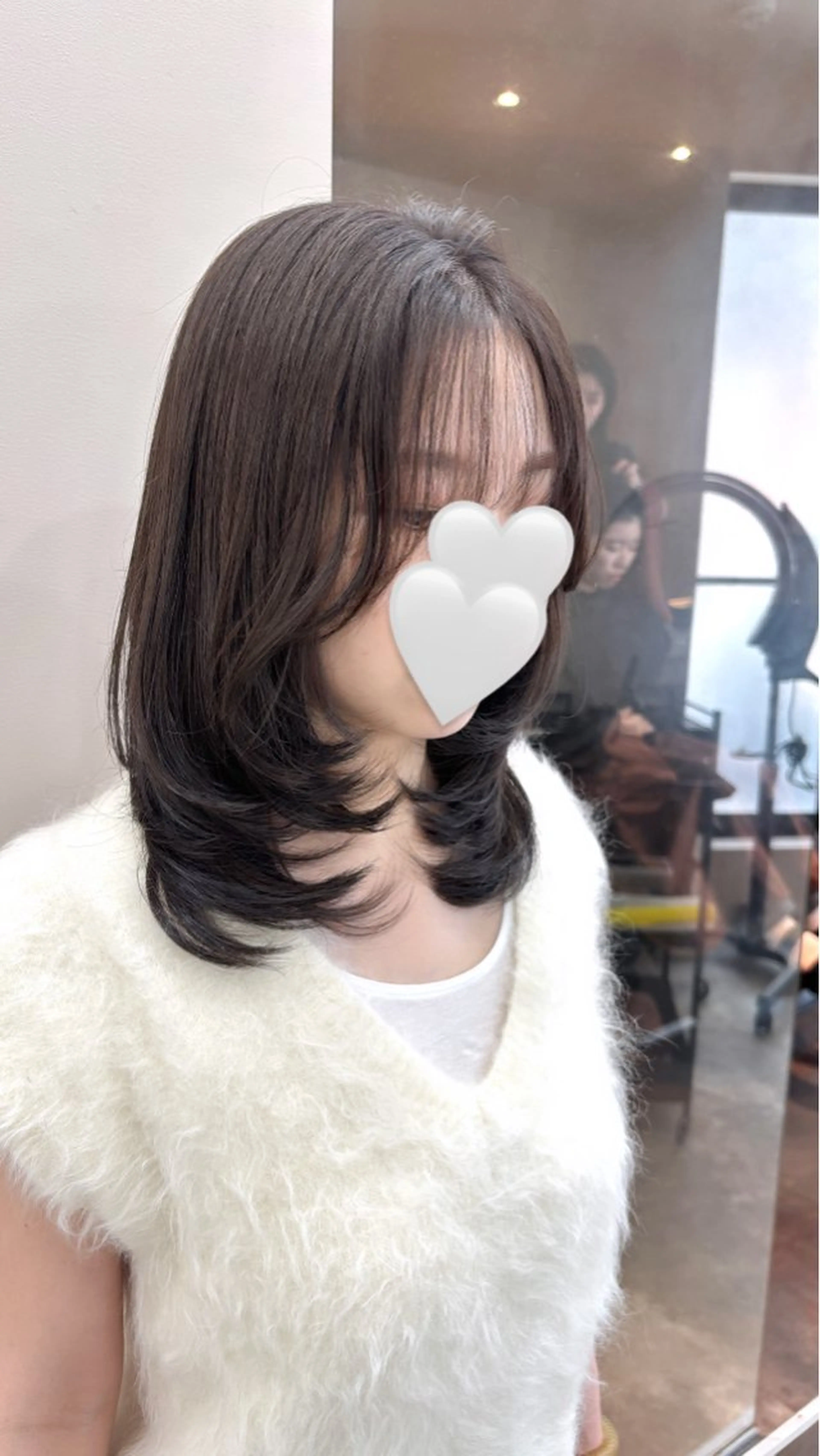 ミディアム 韓国風ヘア レイヤーカット コトネ🫧 韓国風レイヤーカットのヘアスタイル