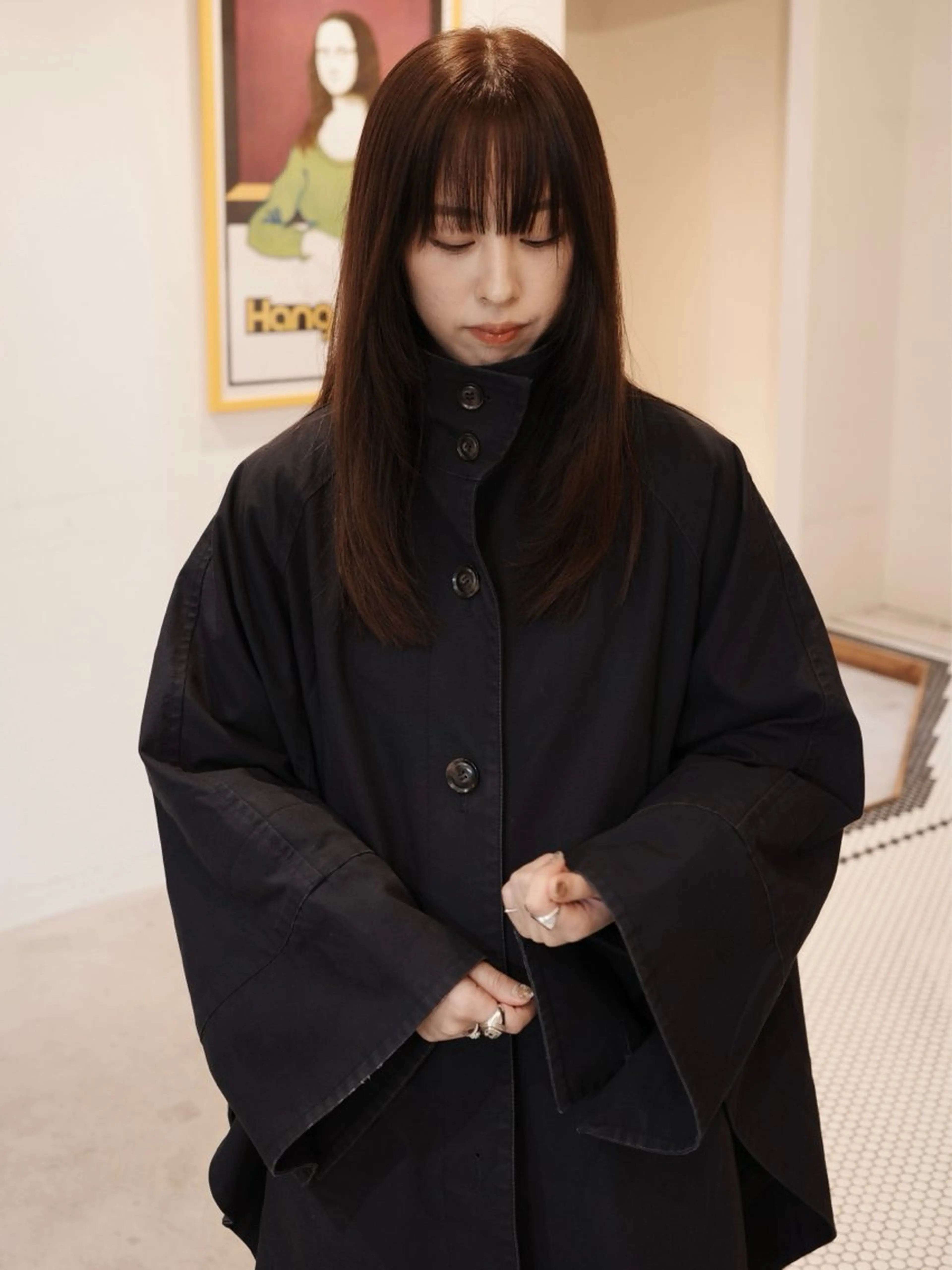 セミロング トリートメント ヘアカラー トリートメント (h)wim kikoのヘアスタイル