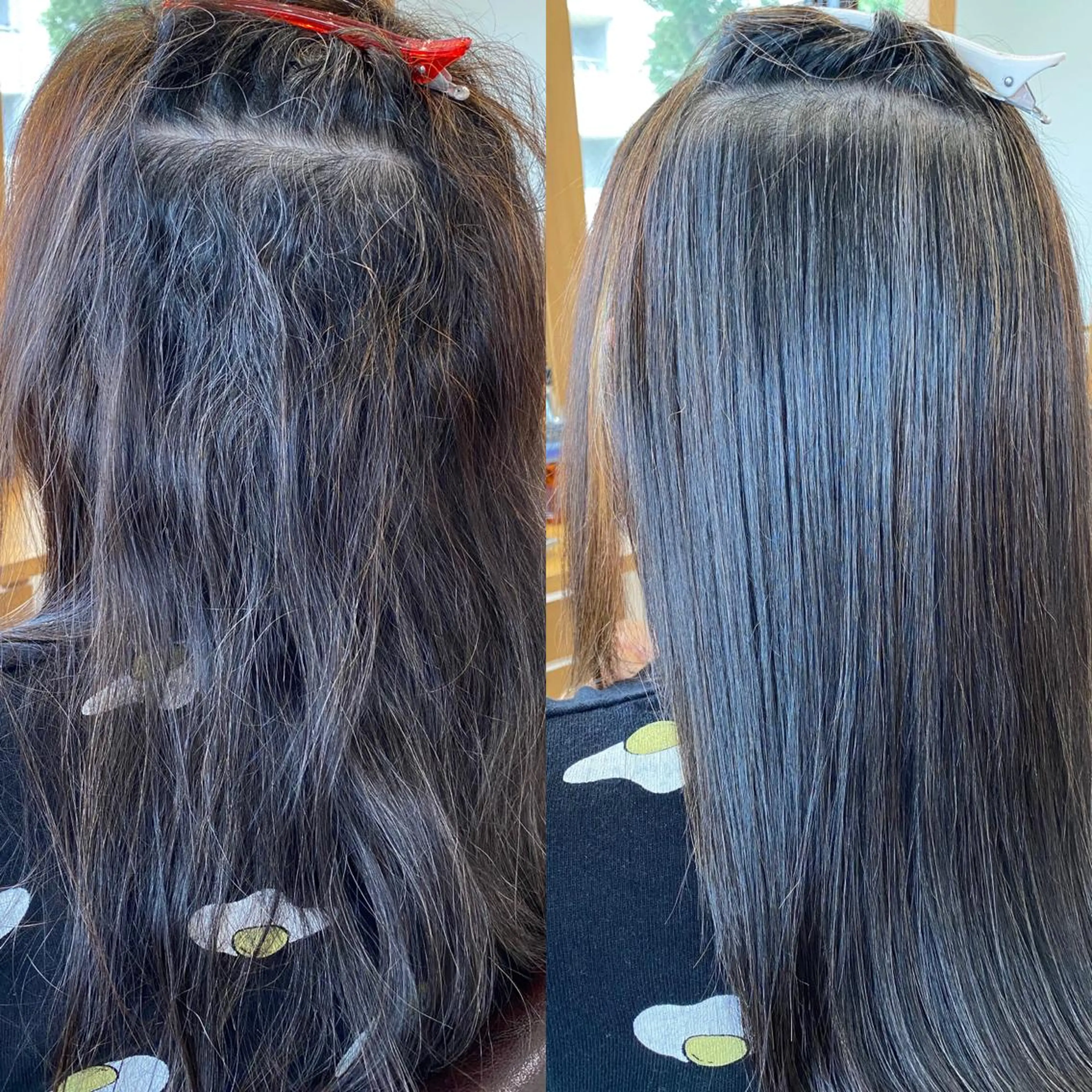 セミロング パーマ 髪質改善 縮毛矯正 ストレートパーマ KIZU 髪質改善 オカルト怪談のヘアスタイル