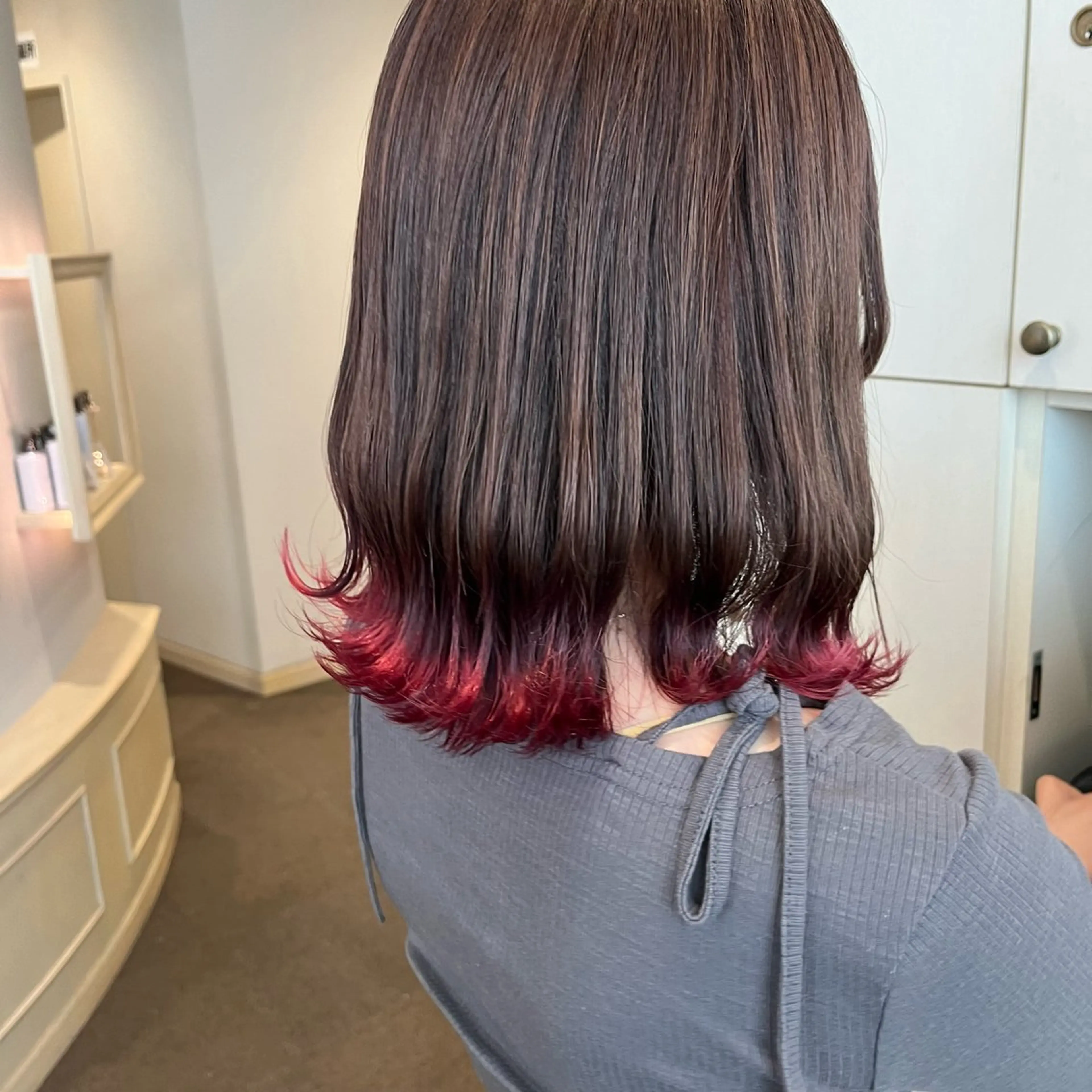 セミロング カラー すみす🎀ヘアメ/ 艶カラー/エクステのヘアスタイル