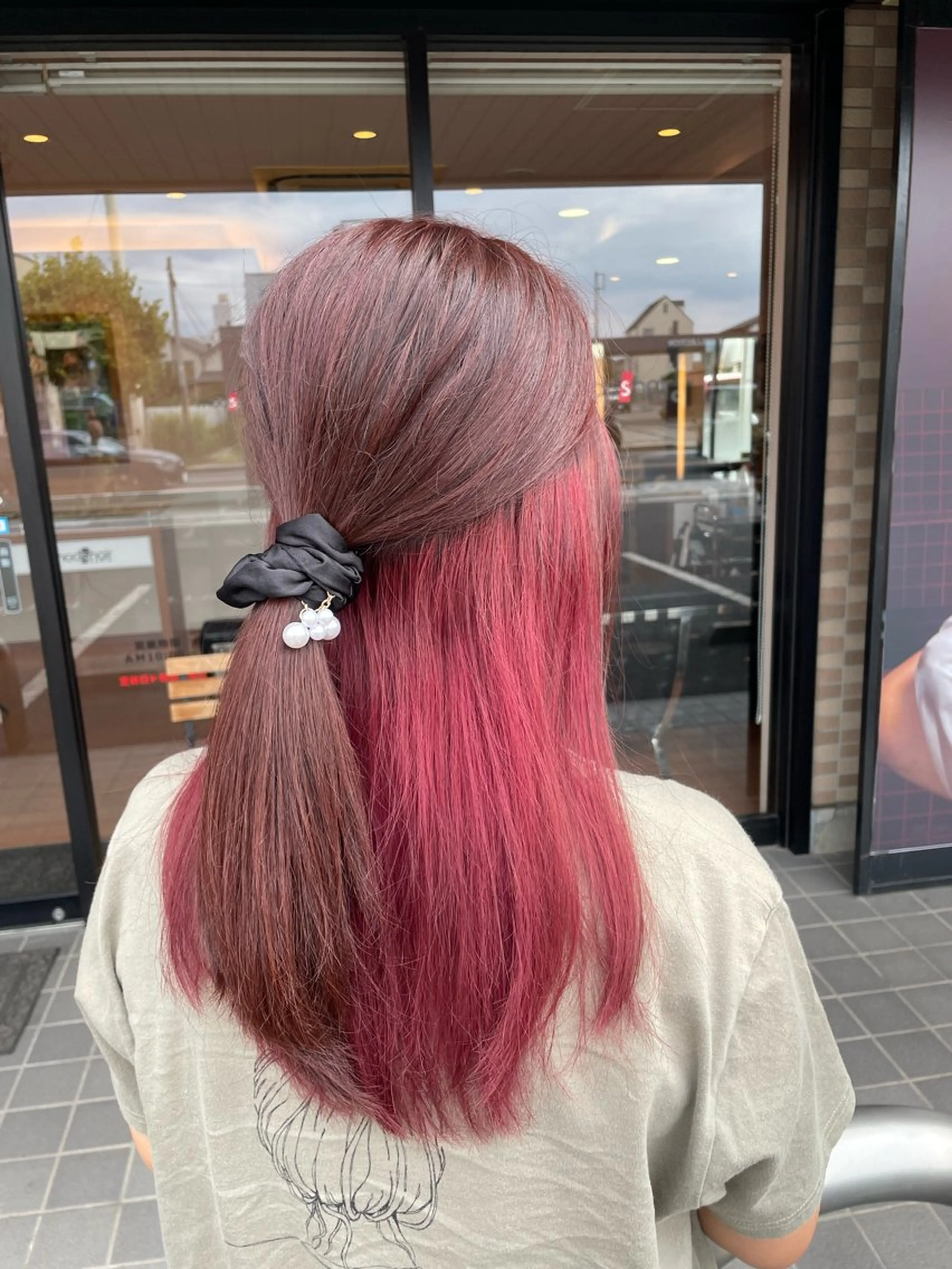 セミロング カラー ヘアアレンジ ヘアカラー mod's hair 未来(みく)のヘアスタイル