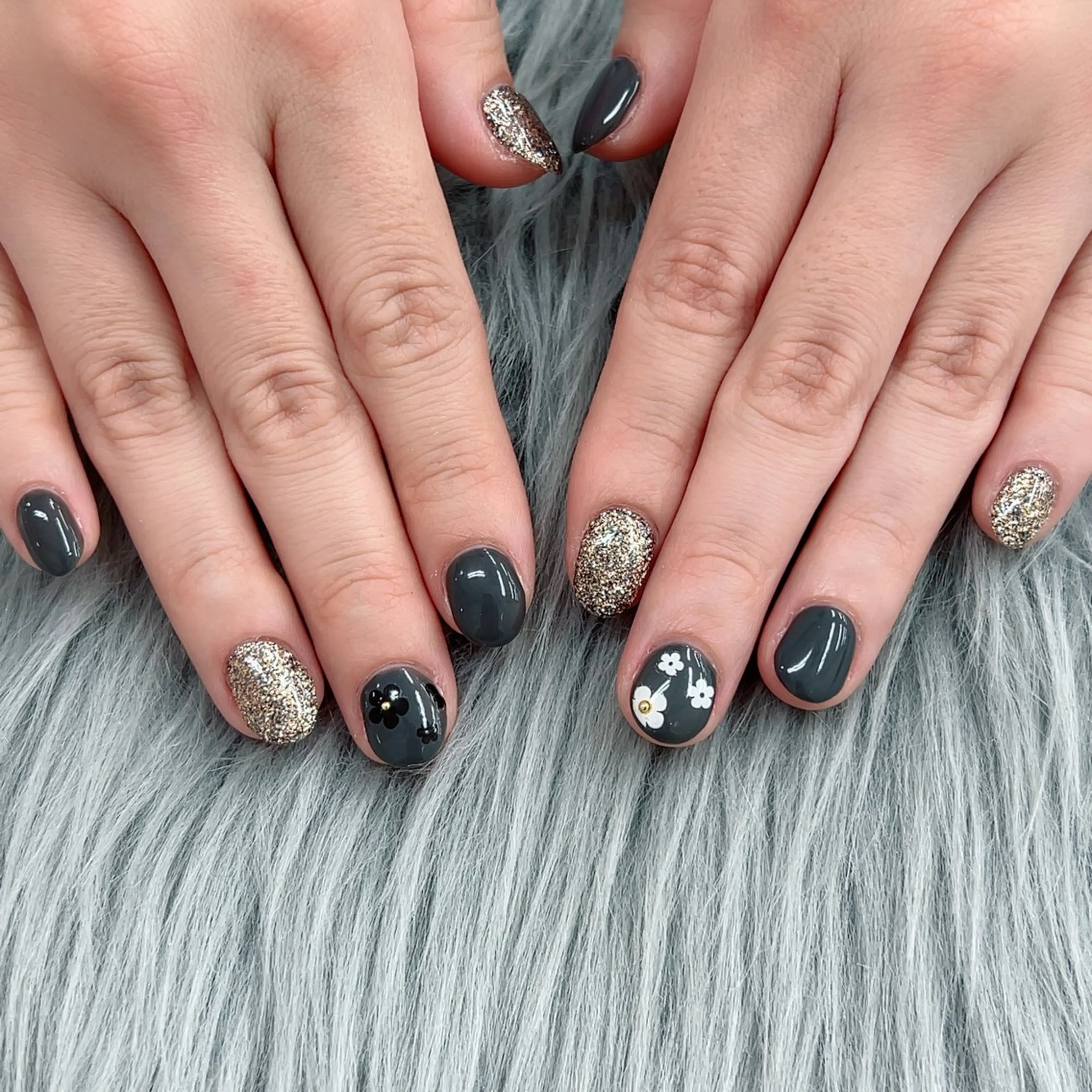 ネイル ジェルネイル ラメ(グリッター) ハンドネイル Bianca立川店 saitoのネイルデザイン