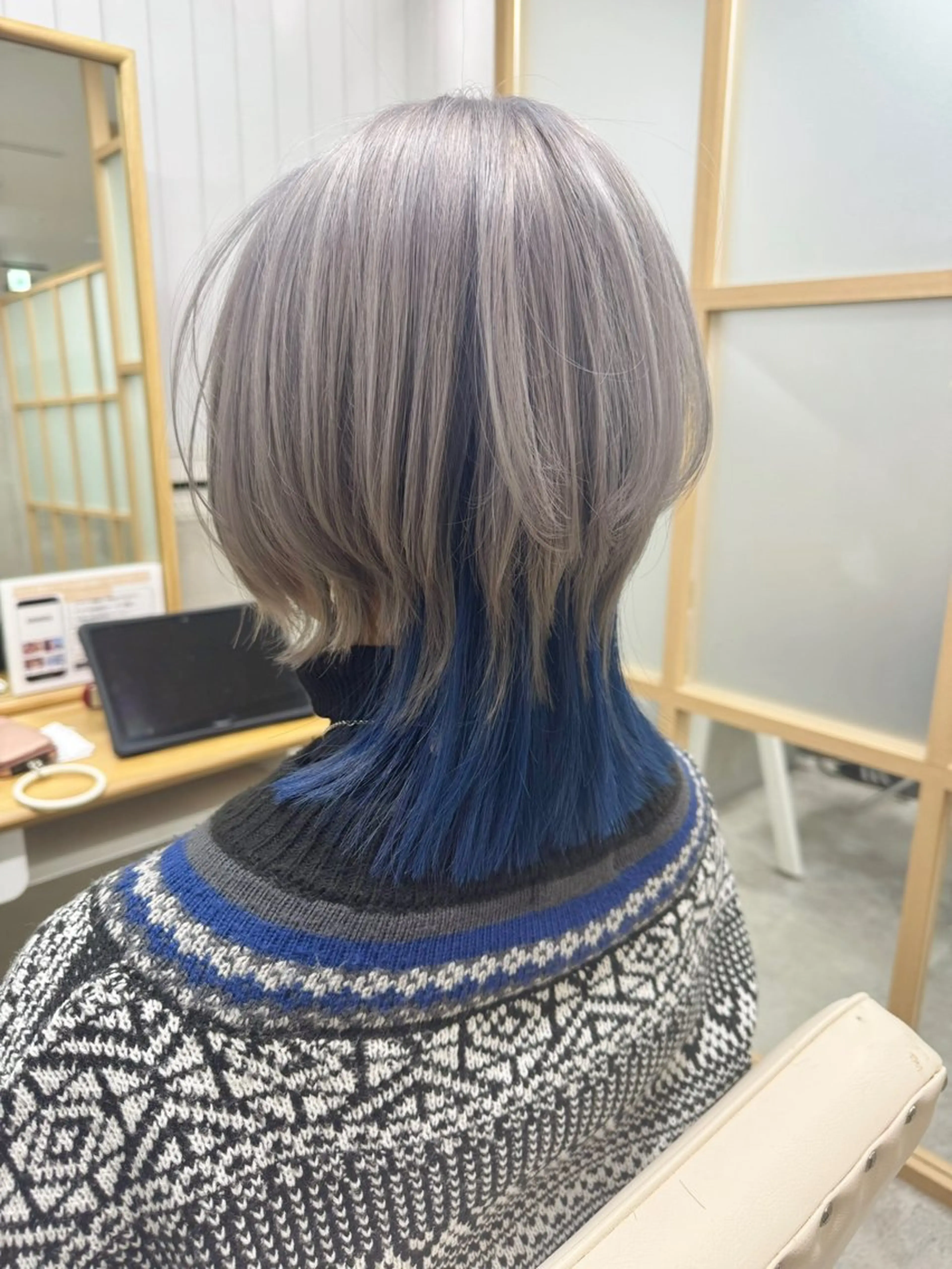 ミディアム カラー ヘアカラー トリートメント S.BLOOM 川崎 翔哉のヘアスタイル