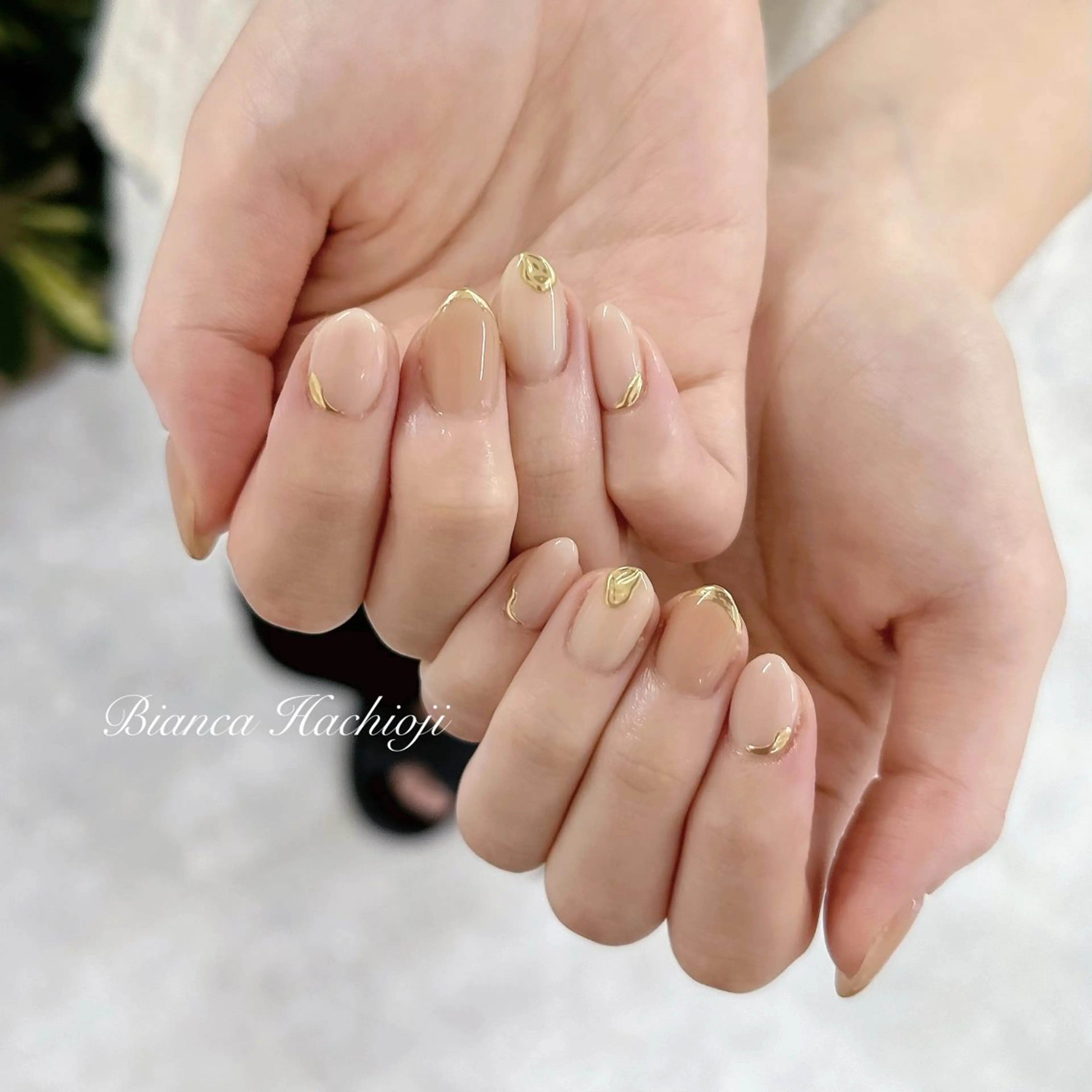 ネイル ブラウン ハンドネイル Bianca🦋 AIRAのネイルデザイン