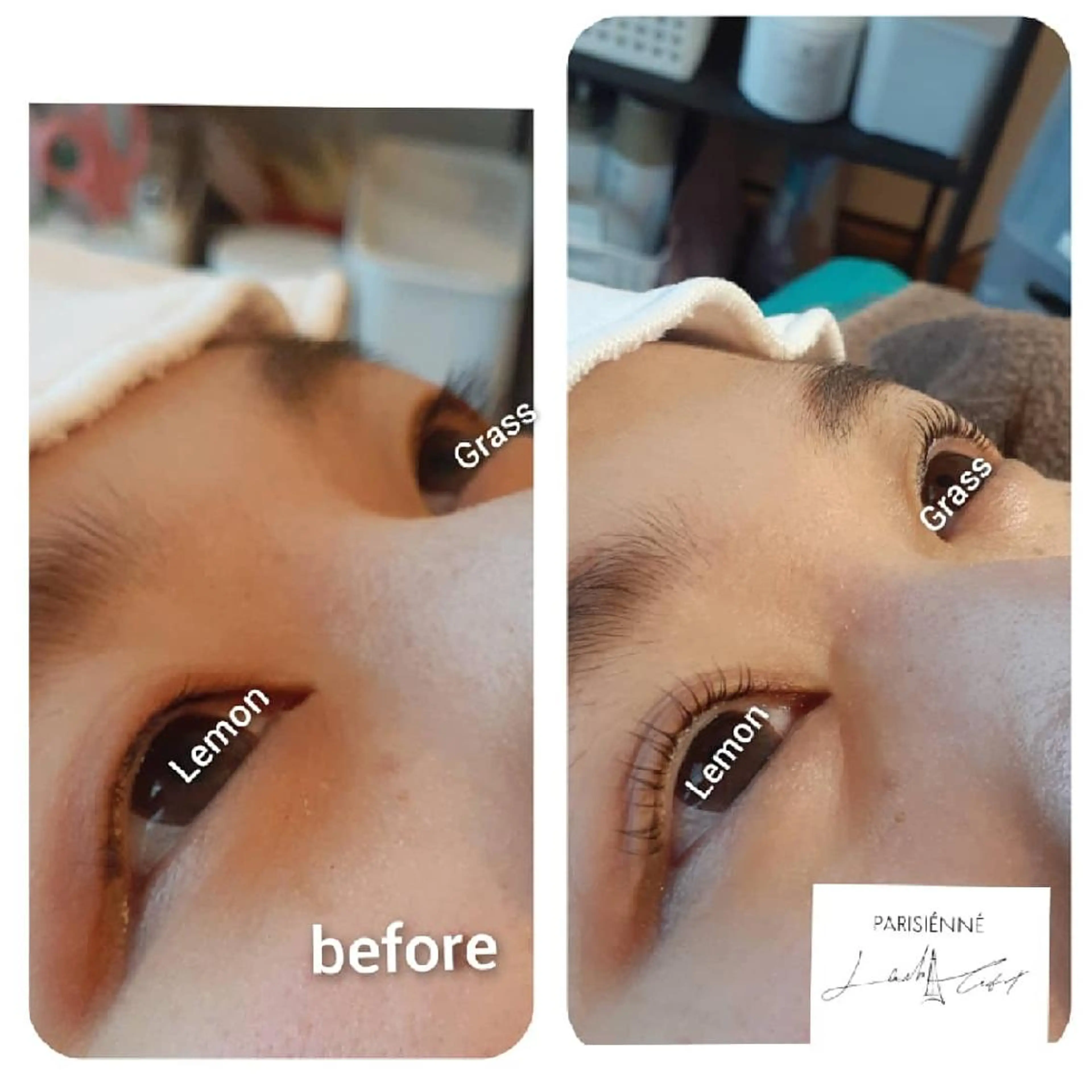 マツエク・マツパ パリジェンヌラッシュリフト Lemon grassのマツエク・マツパデザイン