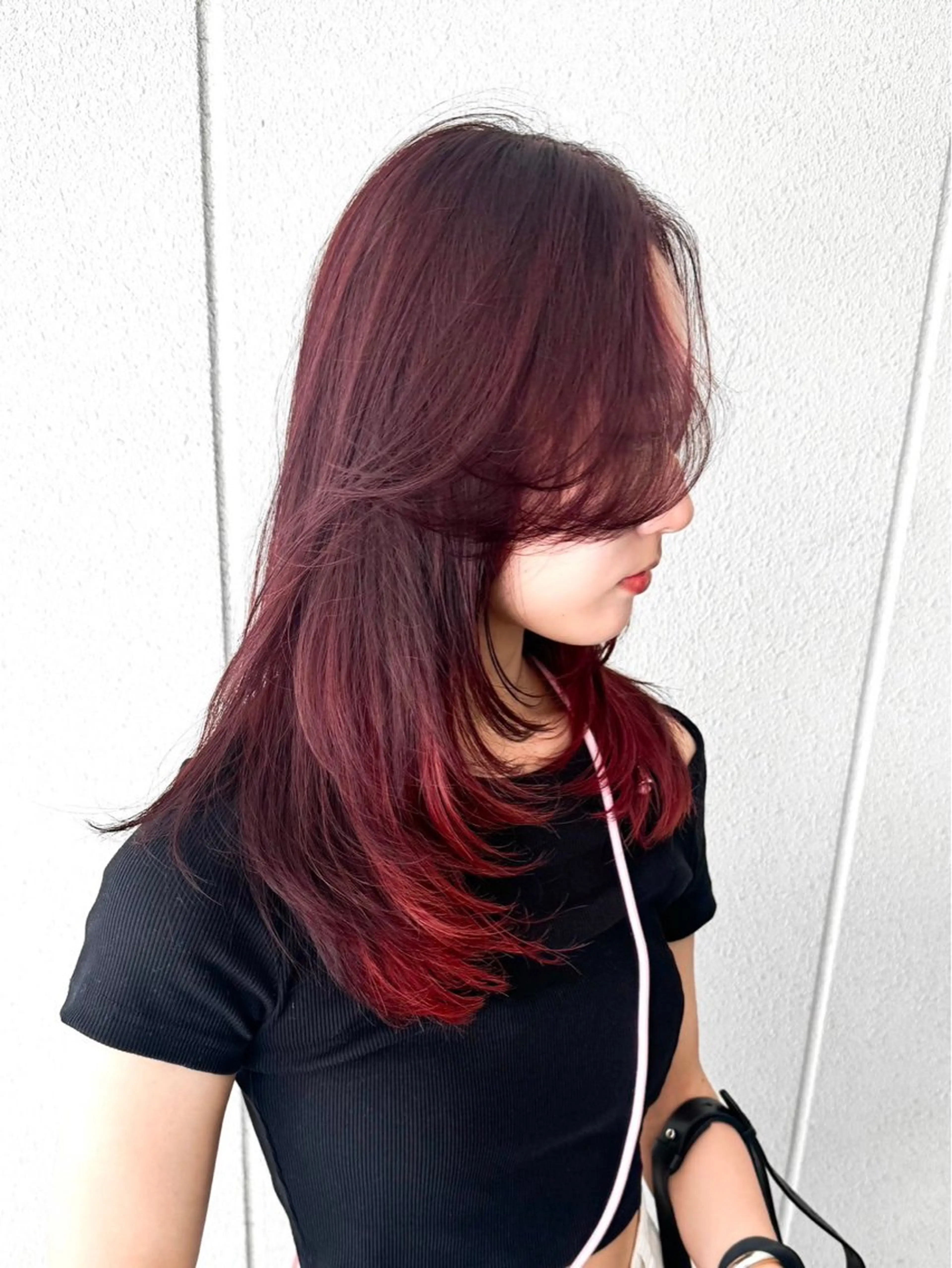 ロング カラー カット ヘアカラー トリートメント ハイトーン/ウルフ/ レイヤー/Asukaのヘアスタイル