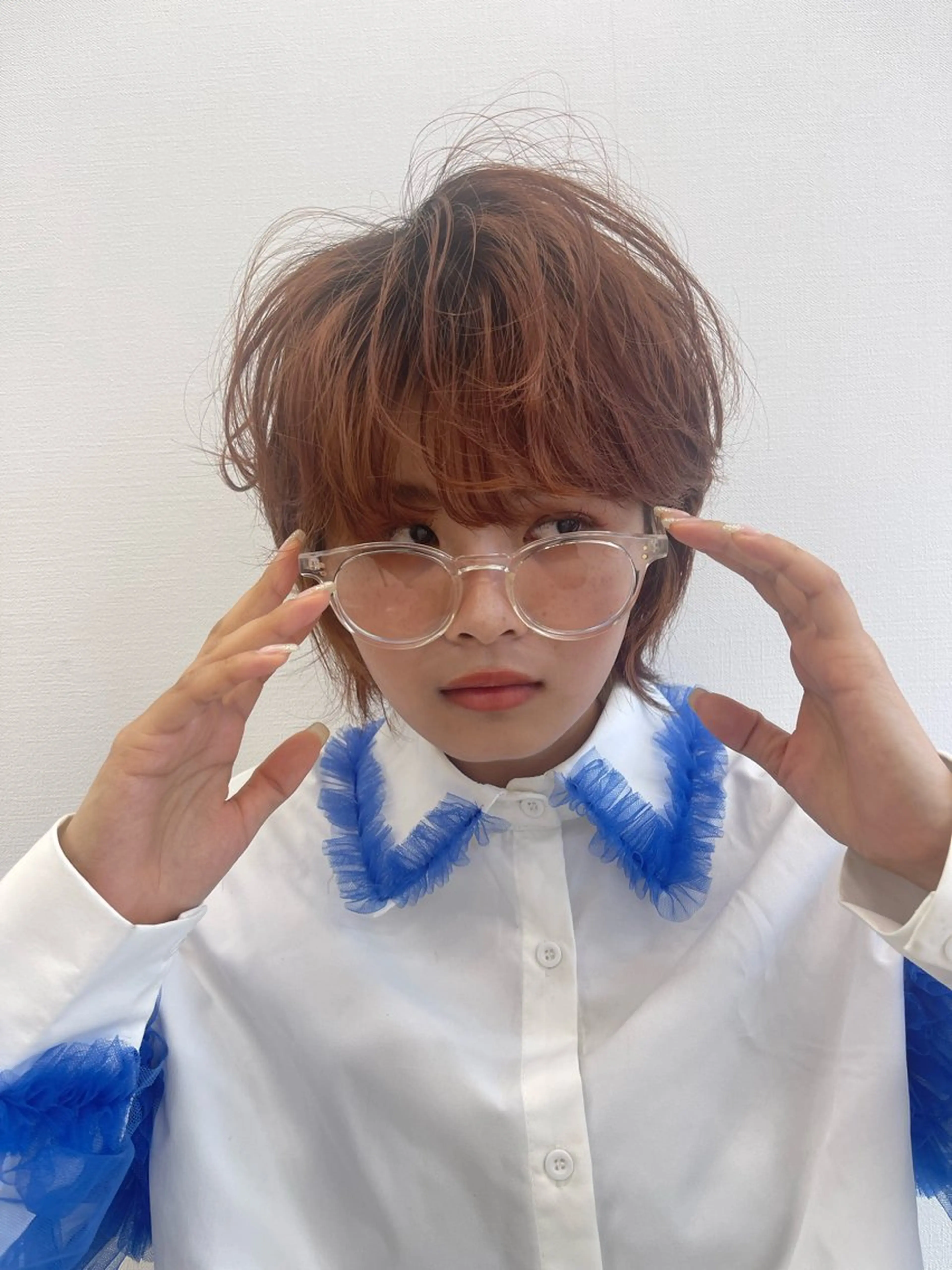 カラー ブリーチ ブリーチなしカラー カット 石原圭悟 /ショート/艶カラーのヘアスタイル