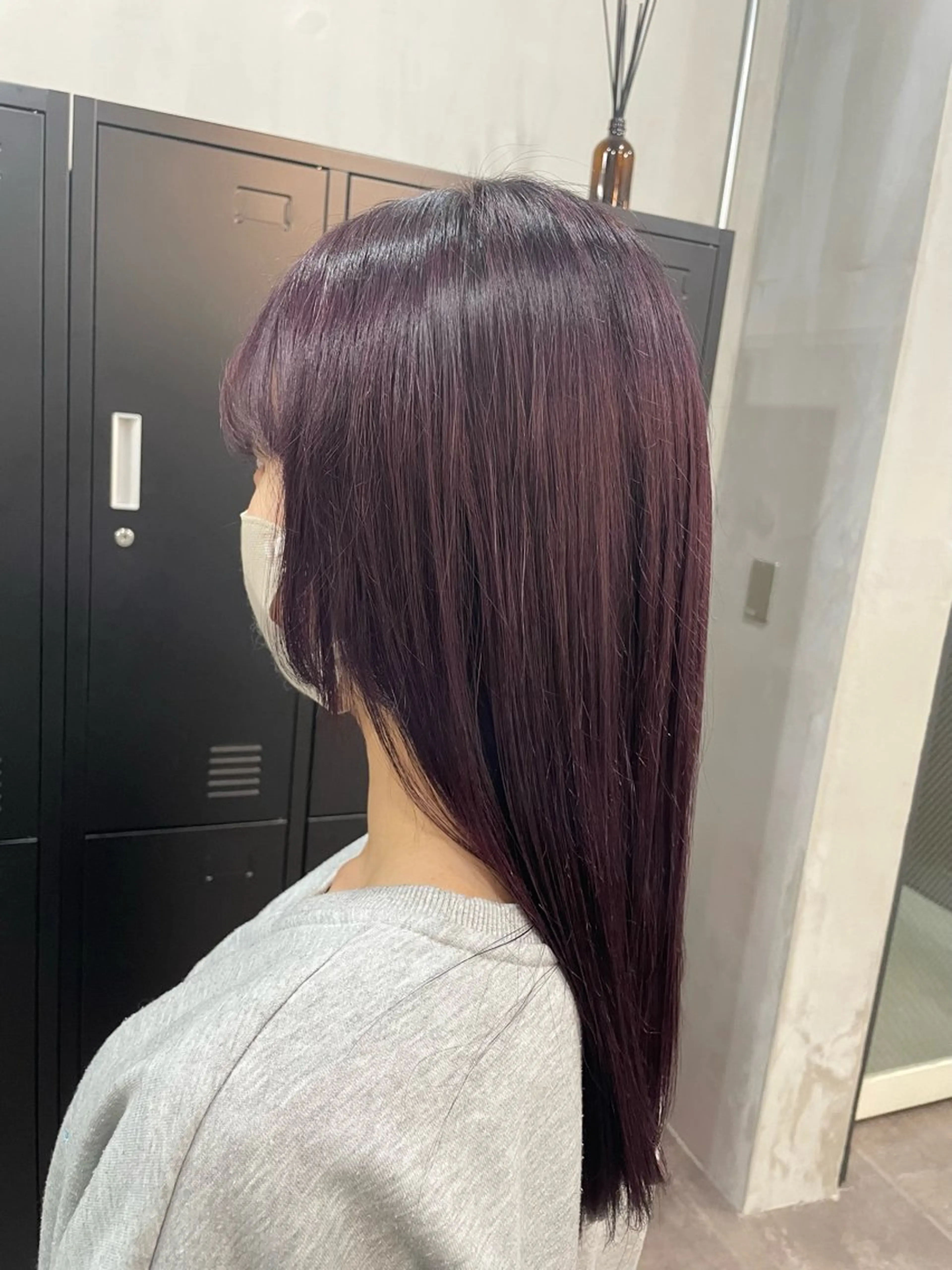 ロング カラー ブリーチ ボルドーカラー エドルカラー レッドカラー トリートメント カット ヘアカラー トリートメント ALLEN hair所属・ALLEN hair /まなのヘアスタイル