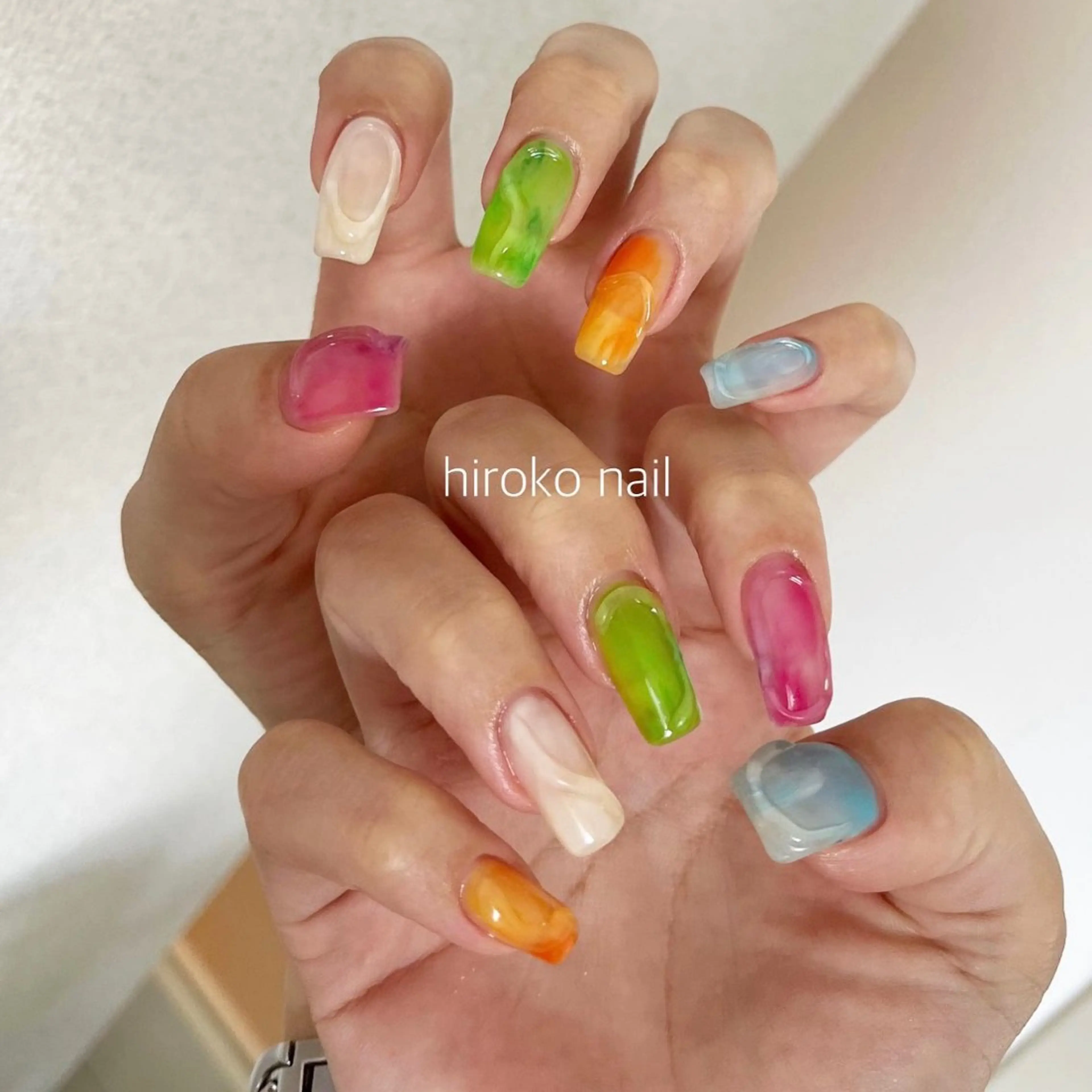 ロング ネイル hiroko nailのネイルデザイン