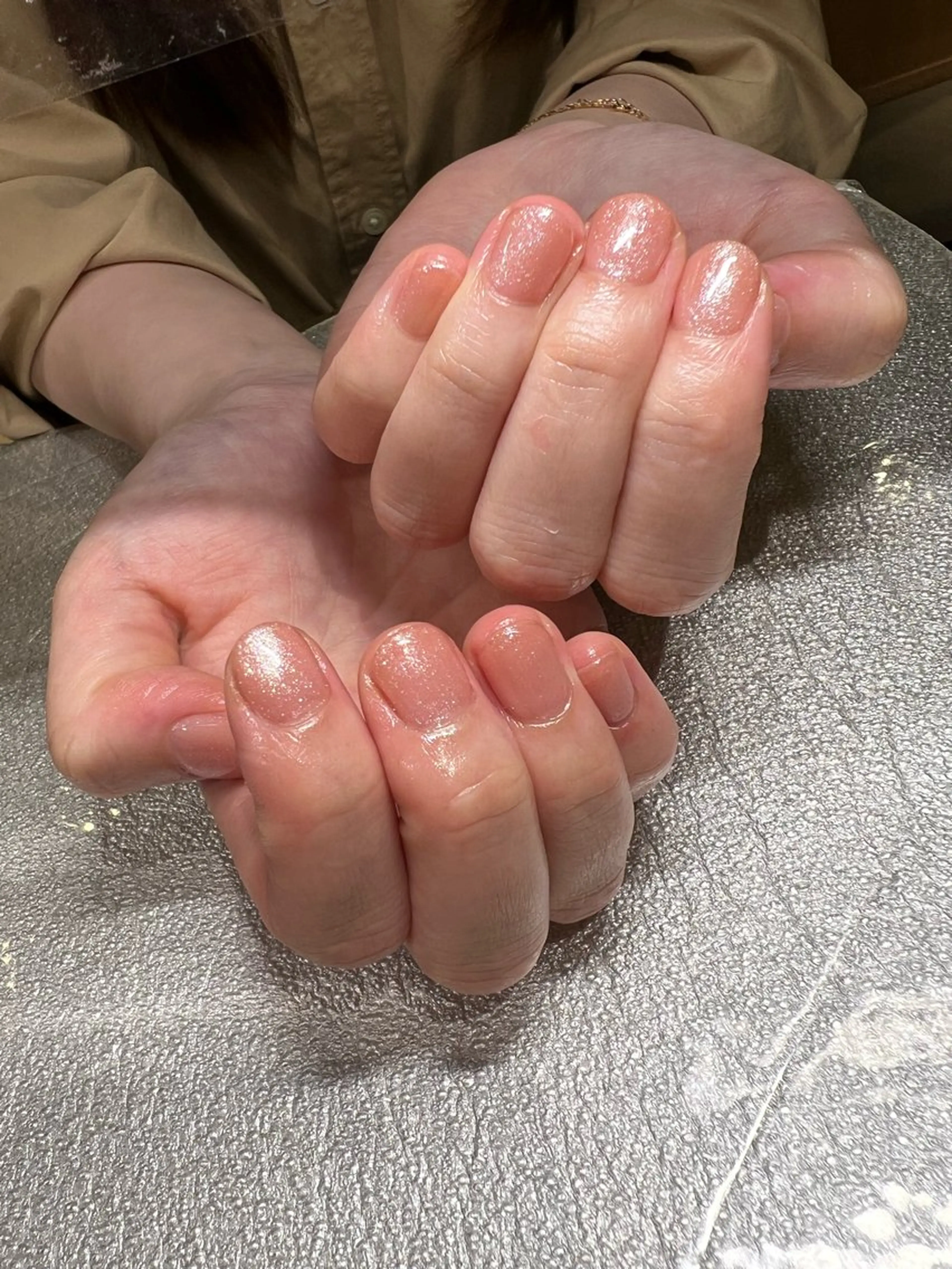 ネイル ラメ(グリッター) ピンク Total Beauty Salon CURE 津田沼店所属・イエティ .のネイルデザイン