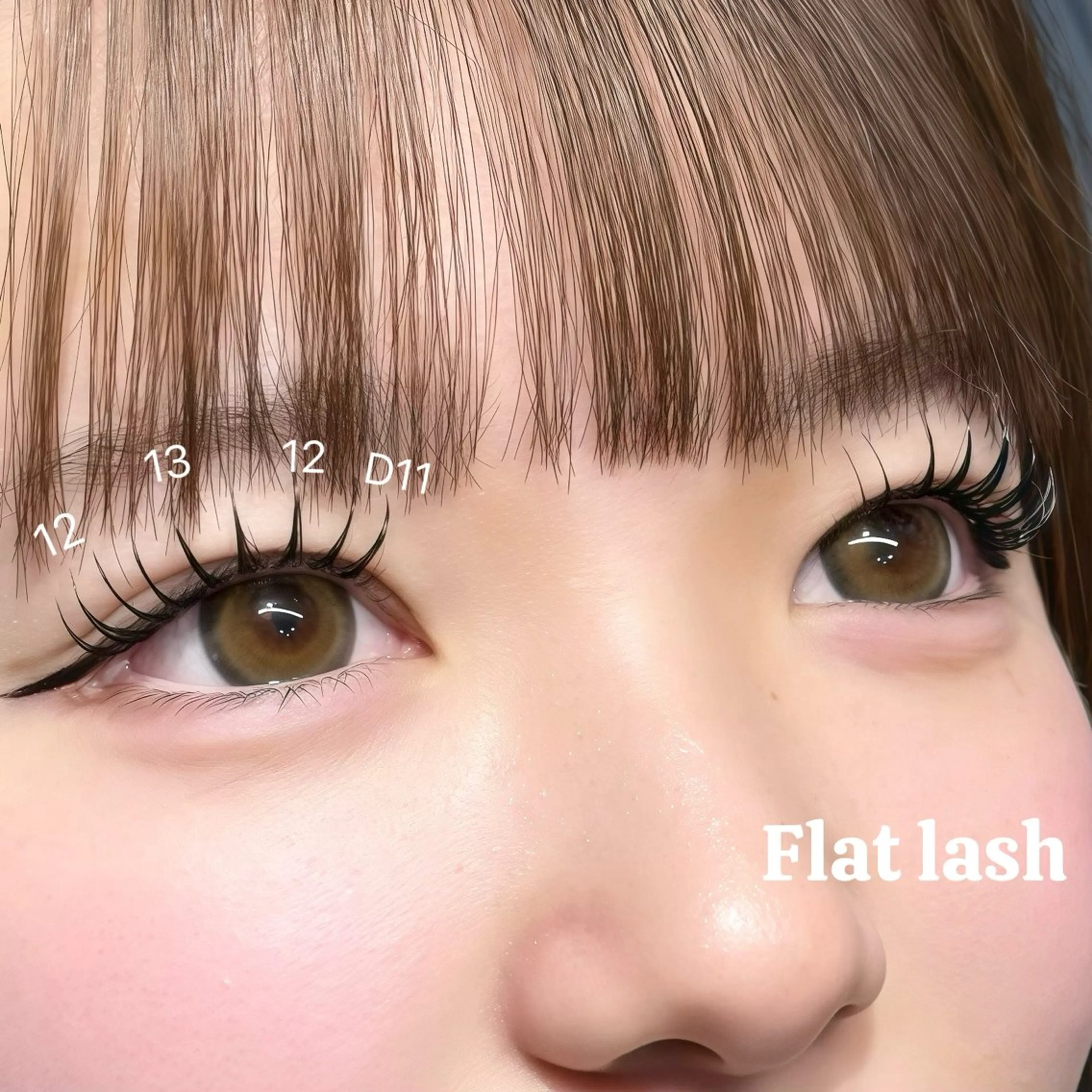 🩶上まつ毛エクステ 𝟭𝟰𝟬本 フラットラッシュ︎︎⟡の写真