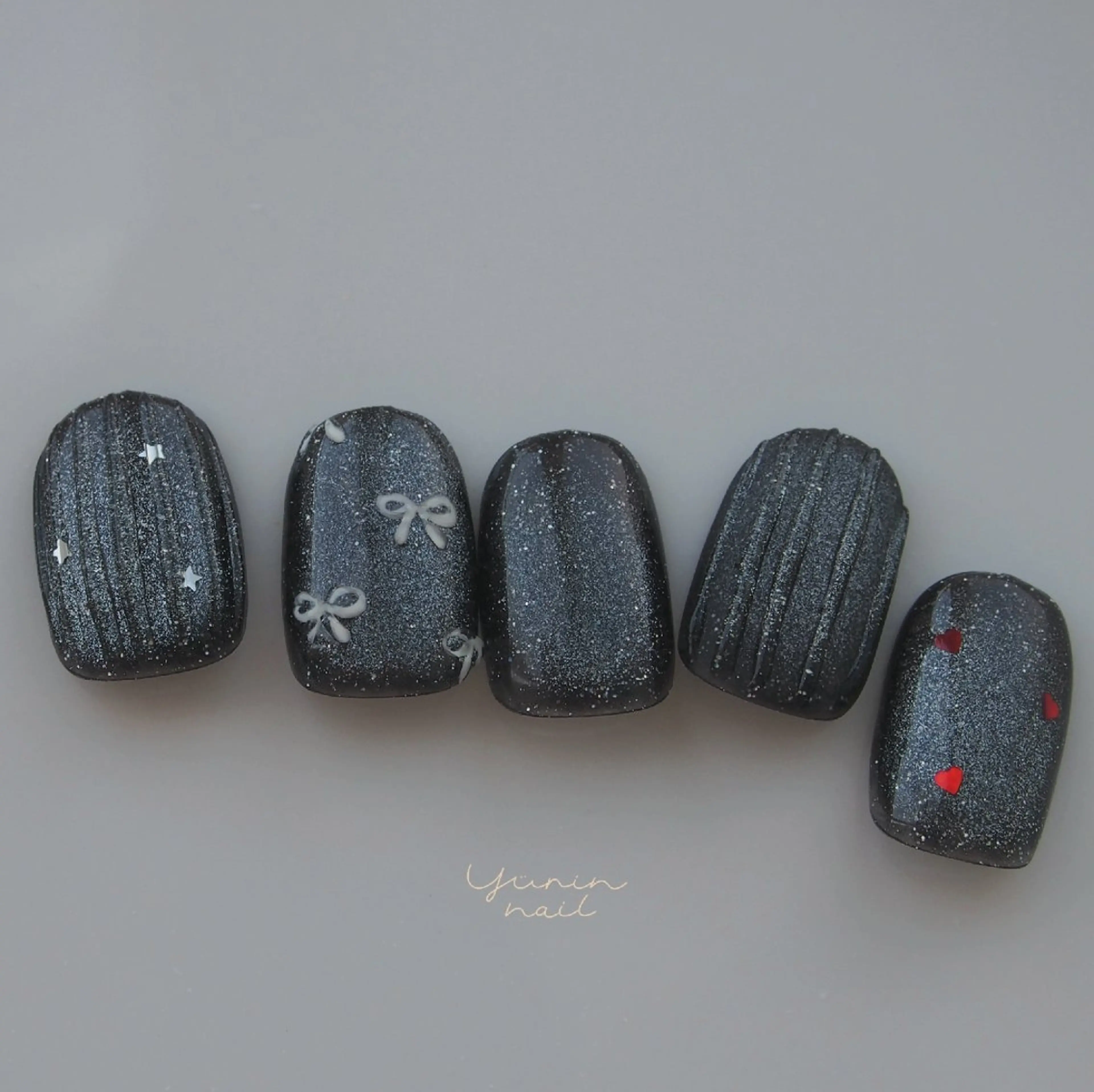 ネイル フラッシュネイル マグネットネイル ショートネイル ショートネイル専門 yurin nailのネイルデザイン