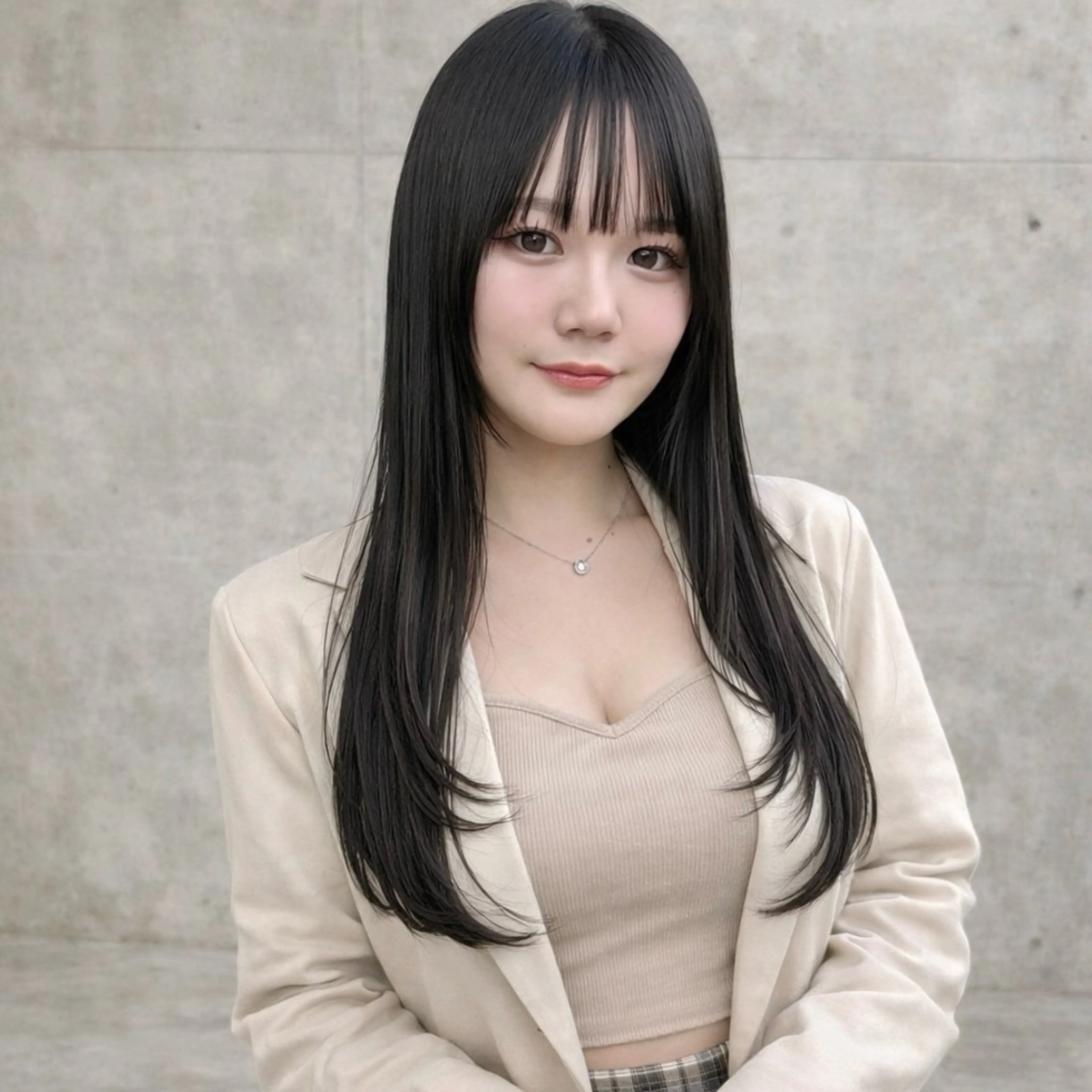 セミロング カット 一ノ瀬 暁のヘアスタイル