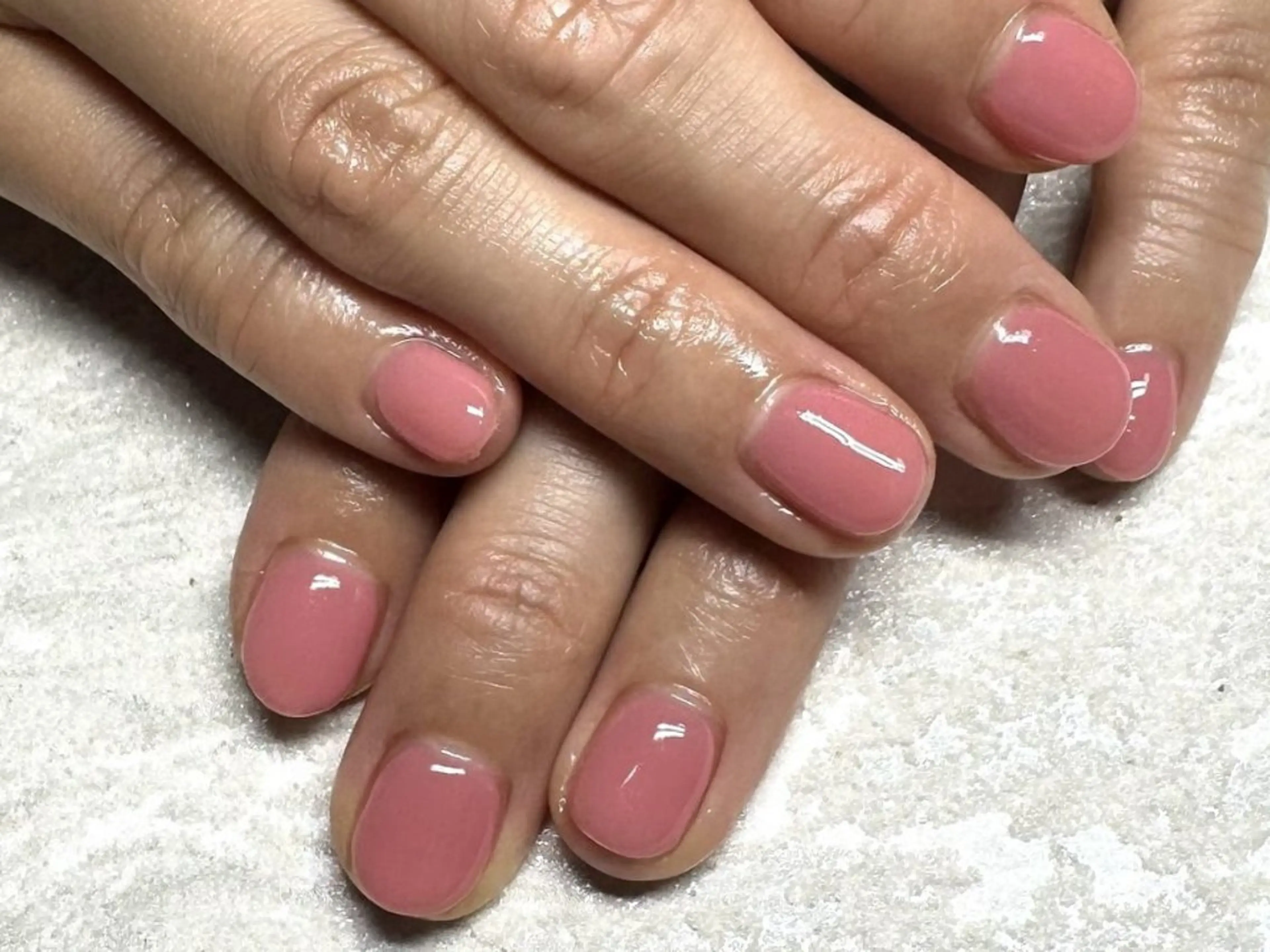 ネイル 韓国ネイル マグネットネイル ワンカラーネイル ピンク リボン JULIE NAILのネイルデザイン