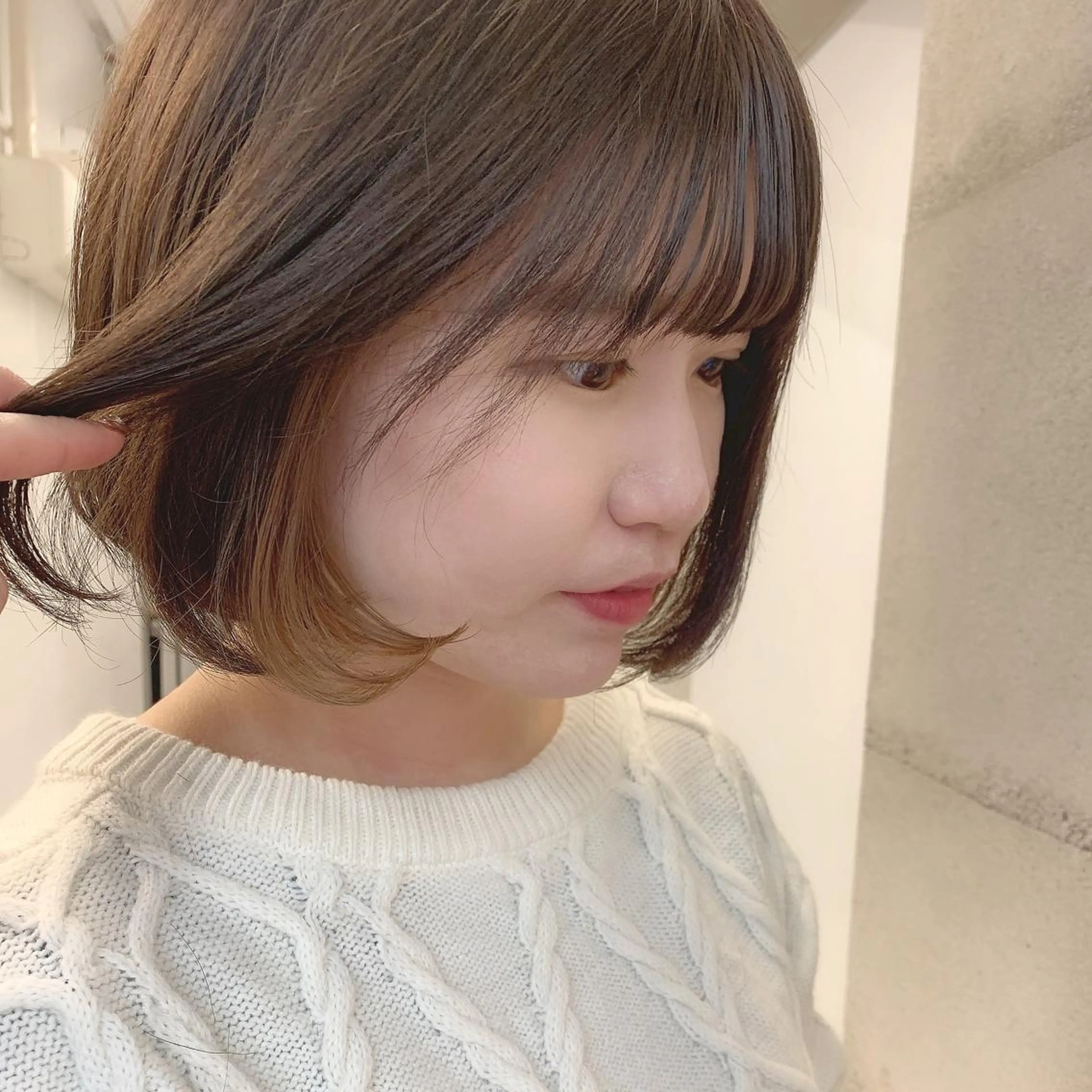 ショート カラー 透明感/オリーブ/ グレージュ/YUKAのヘアスタイル