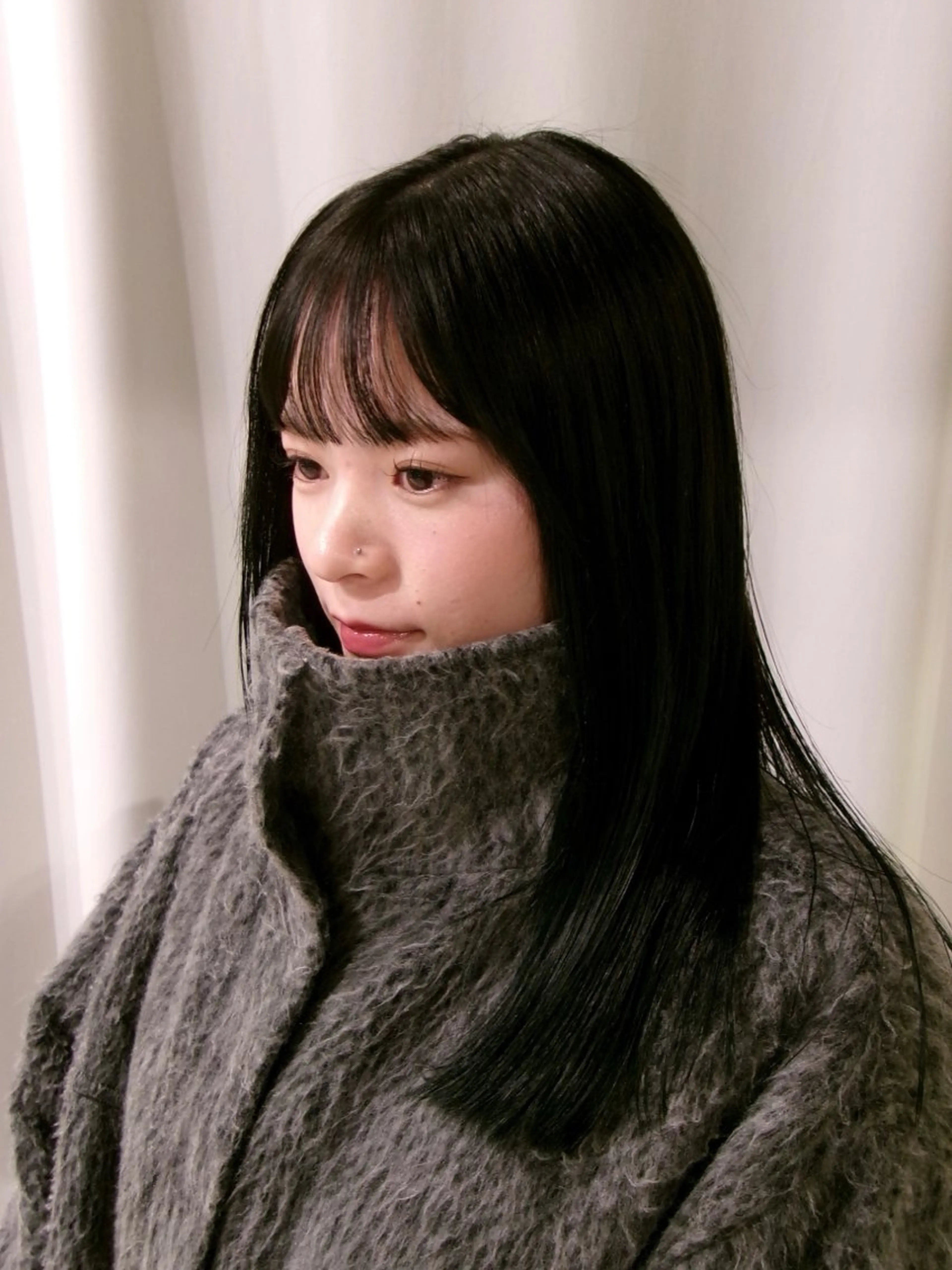 前髪カット+カラーの写真