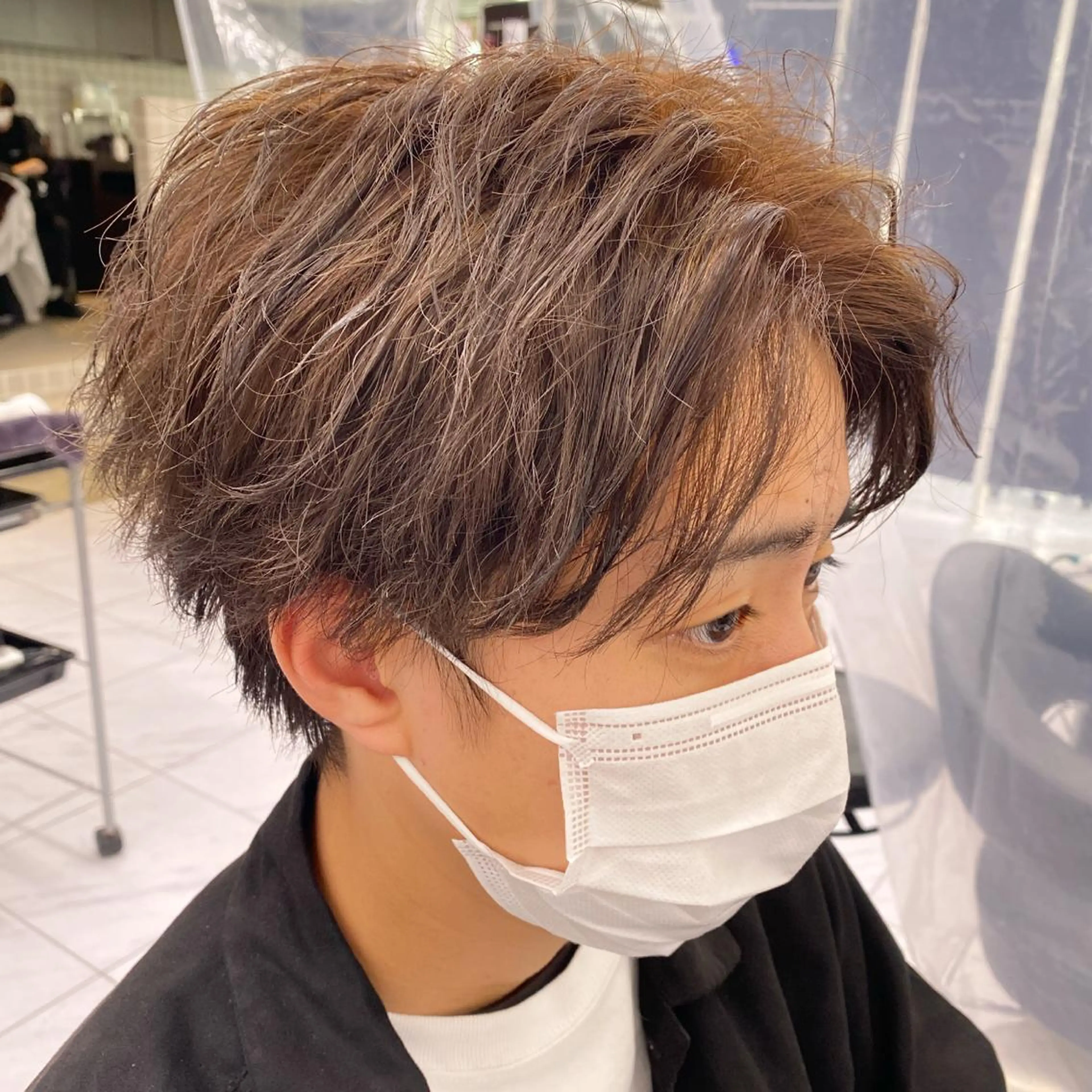 セミロング パーマ ヘアアレンジ メンズ メンズ特化 水口湧太のヘアスタイル