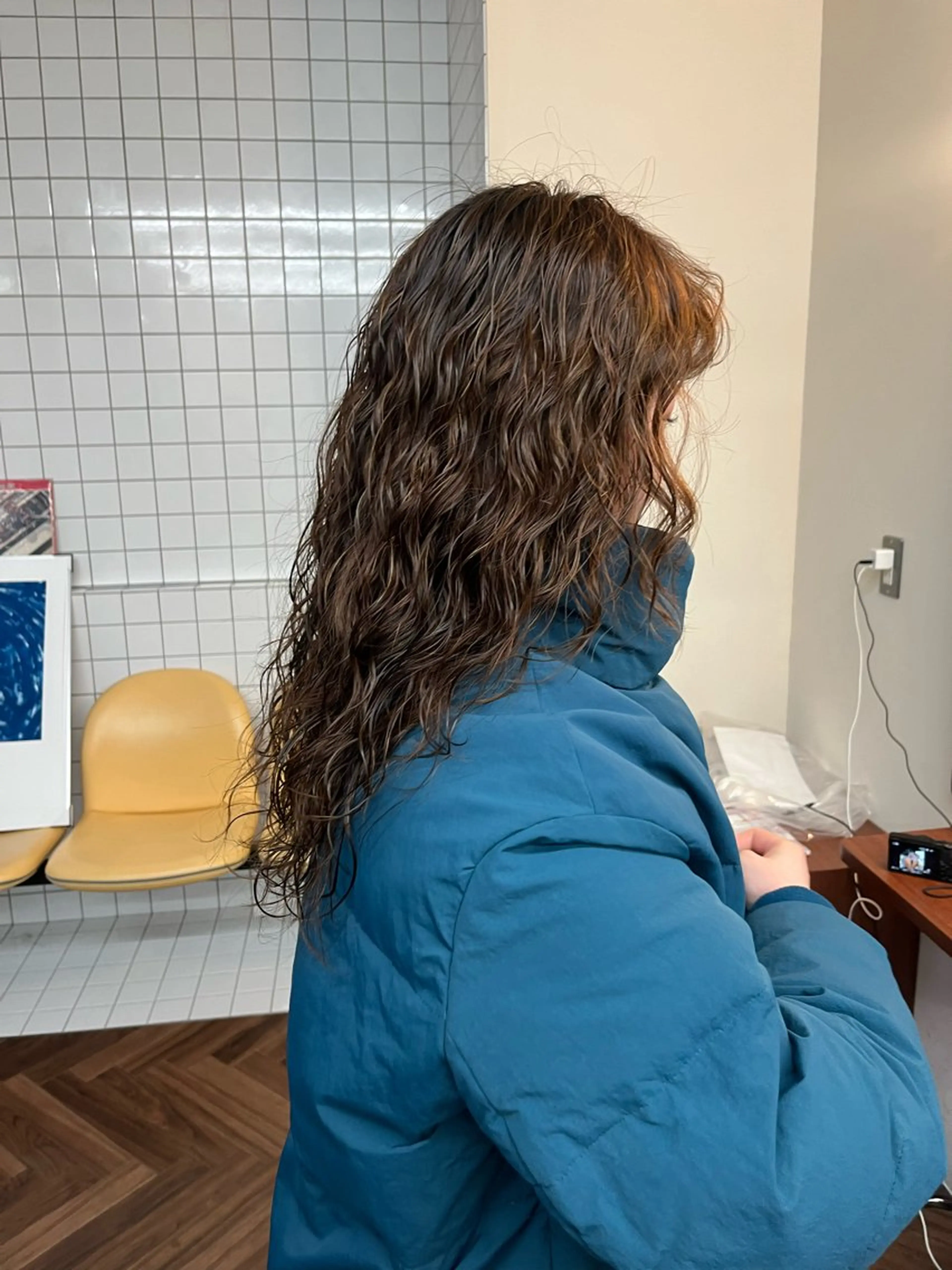 セミロング パーマ カット パーマ ボブパーマ/パーマ ウルフパーマのヘアスタイル