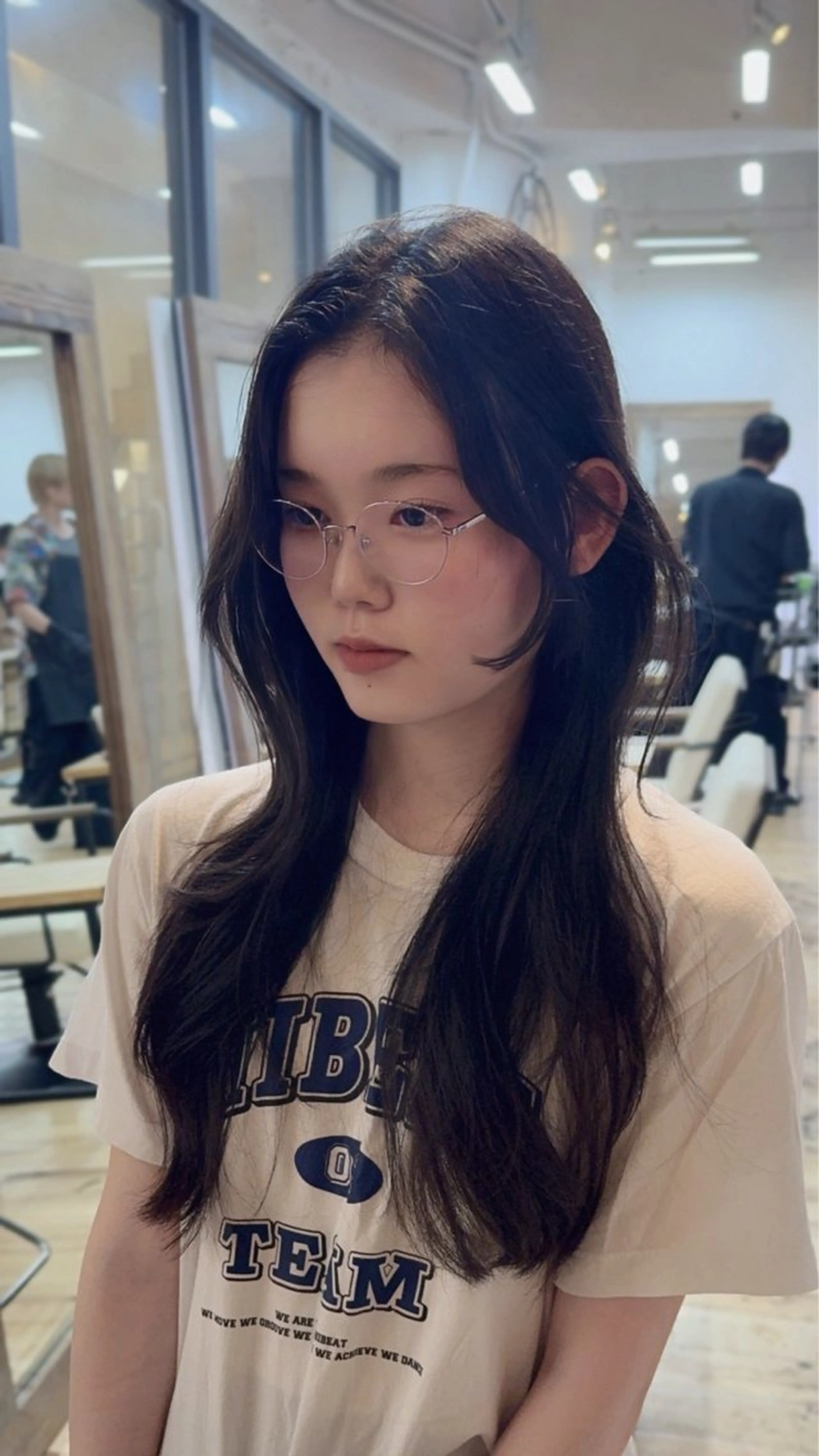 ロング カラー くびれヘア 顔周りカット 韓国風ヘア レイヤーカット カット トリートメント Pocket仙台 💚モエリのヘアスタイル