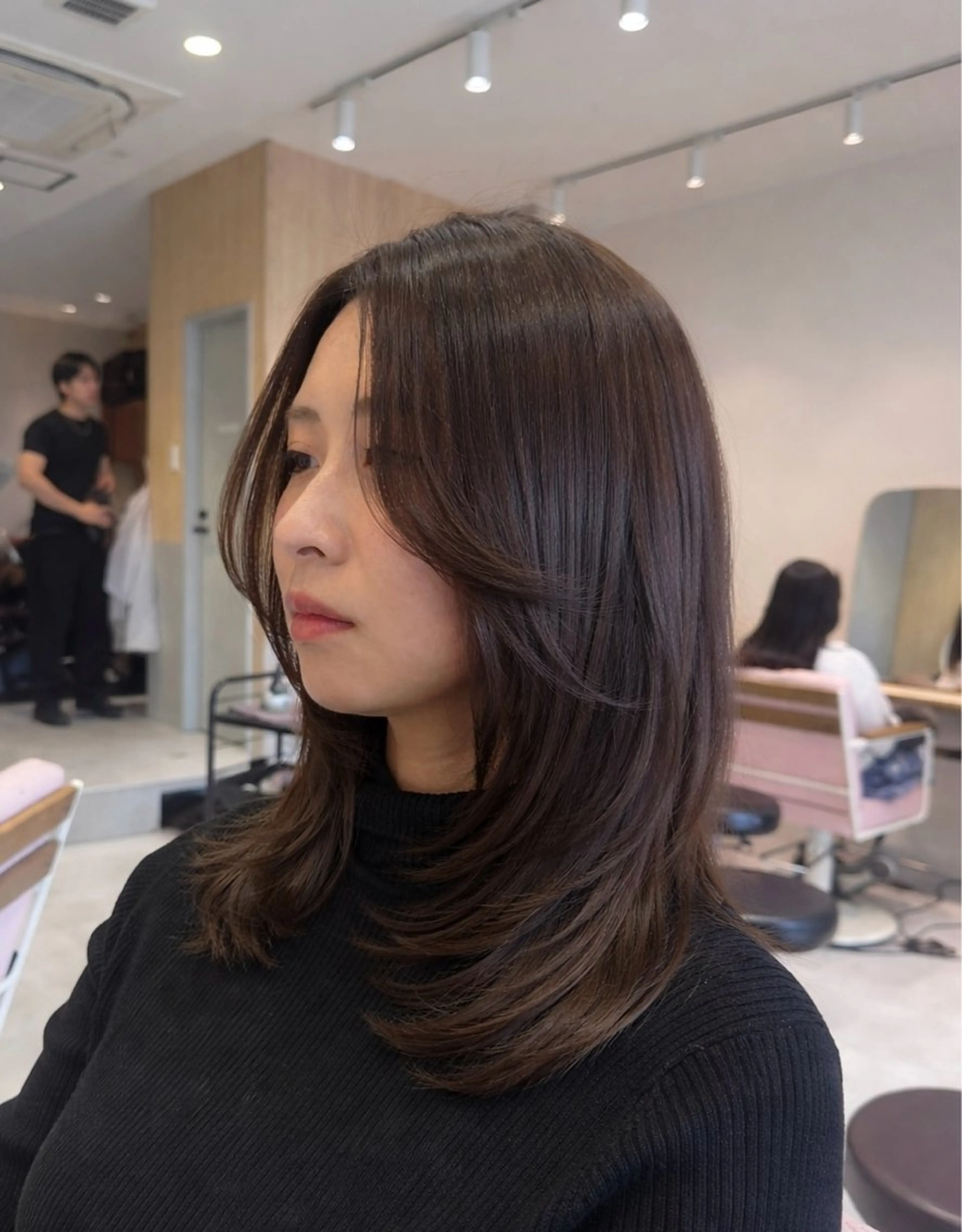 ロング カラー カット ヘアカラー BELLE by revo所属・𝘀𝗮𝗲/ 艶髪/ショートボブのヘアスタイル