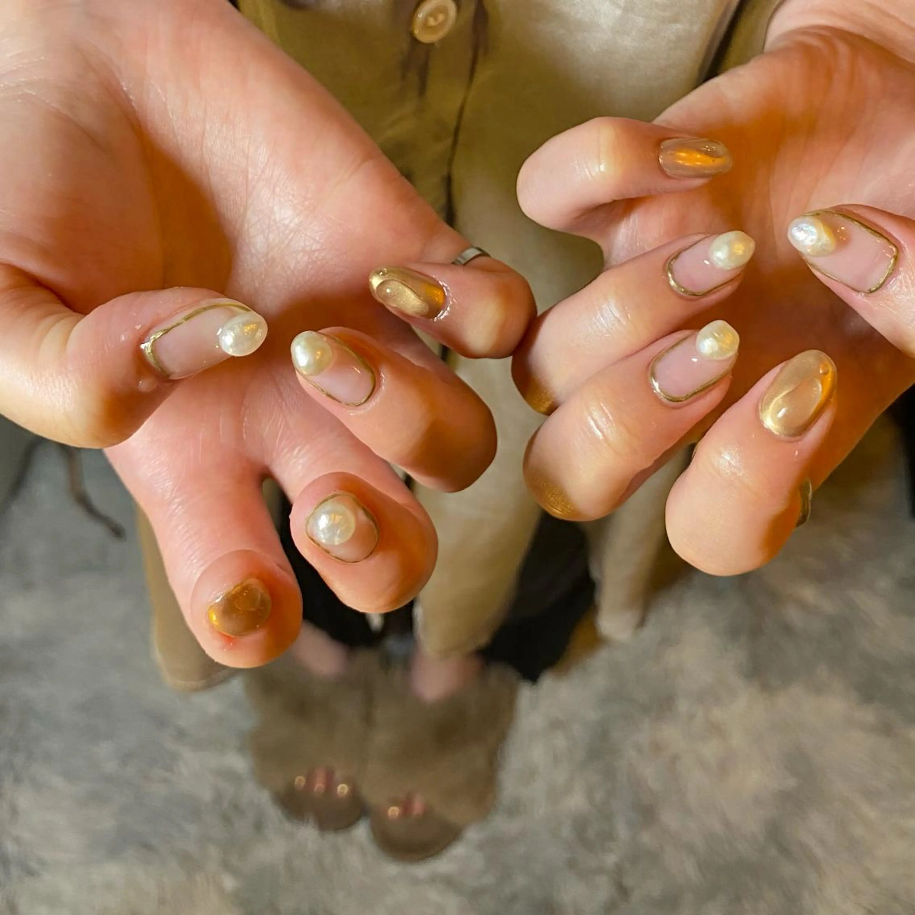 ネイル アートネイル ニュアンスネイル ハンドネイル 山田 貴子のネイルデザイン