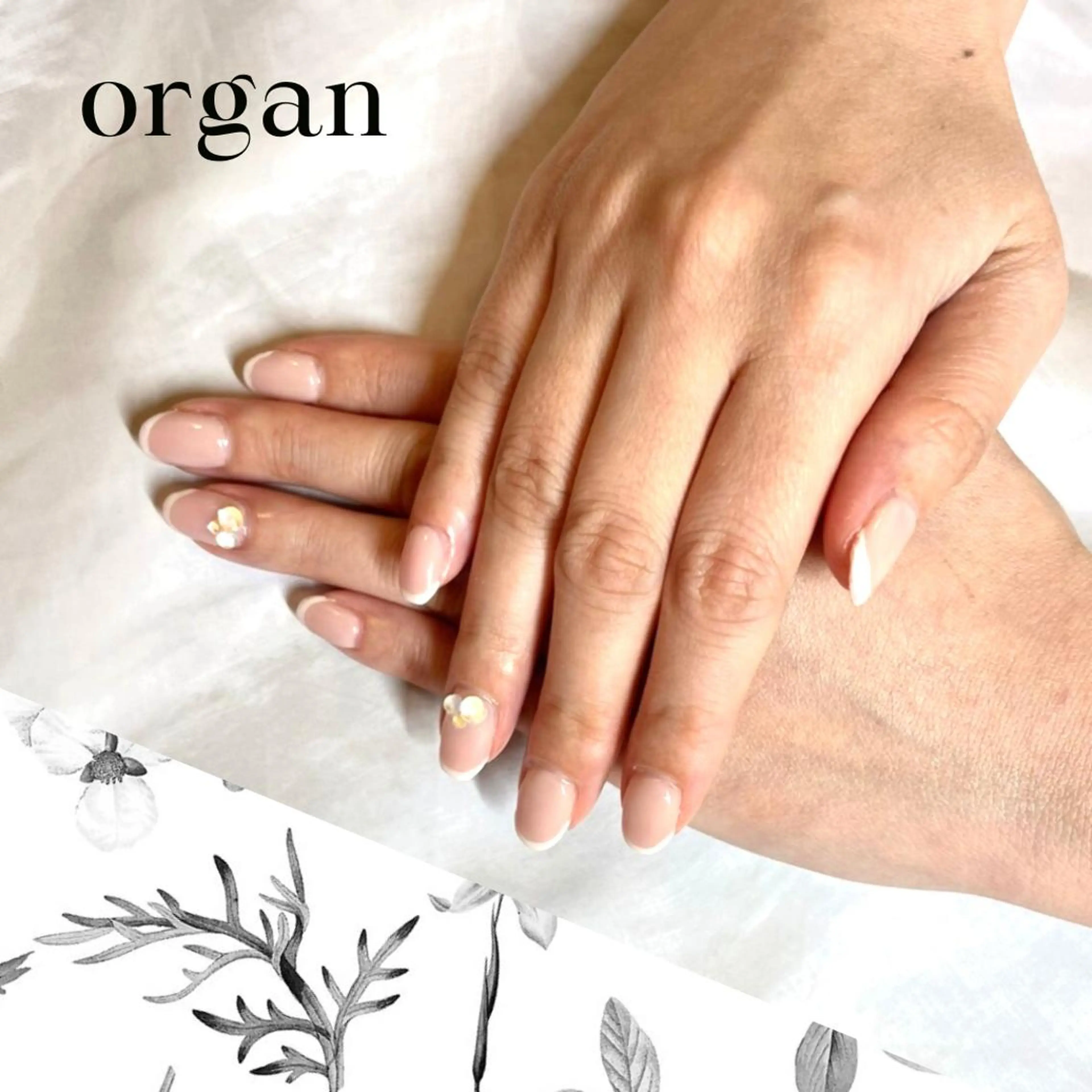 ネイル フレンチネイル 【ＯＲＧＡＮ】 nailのネイルデザイン