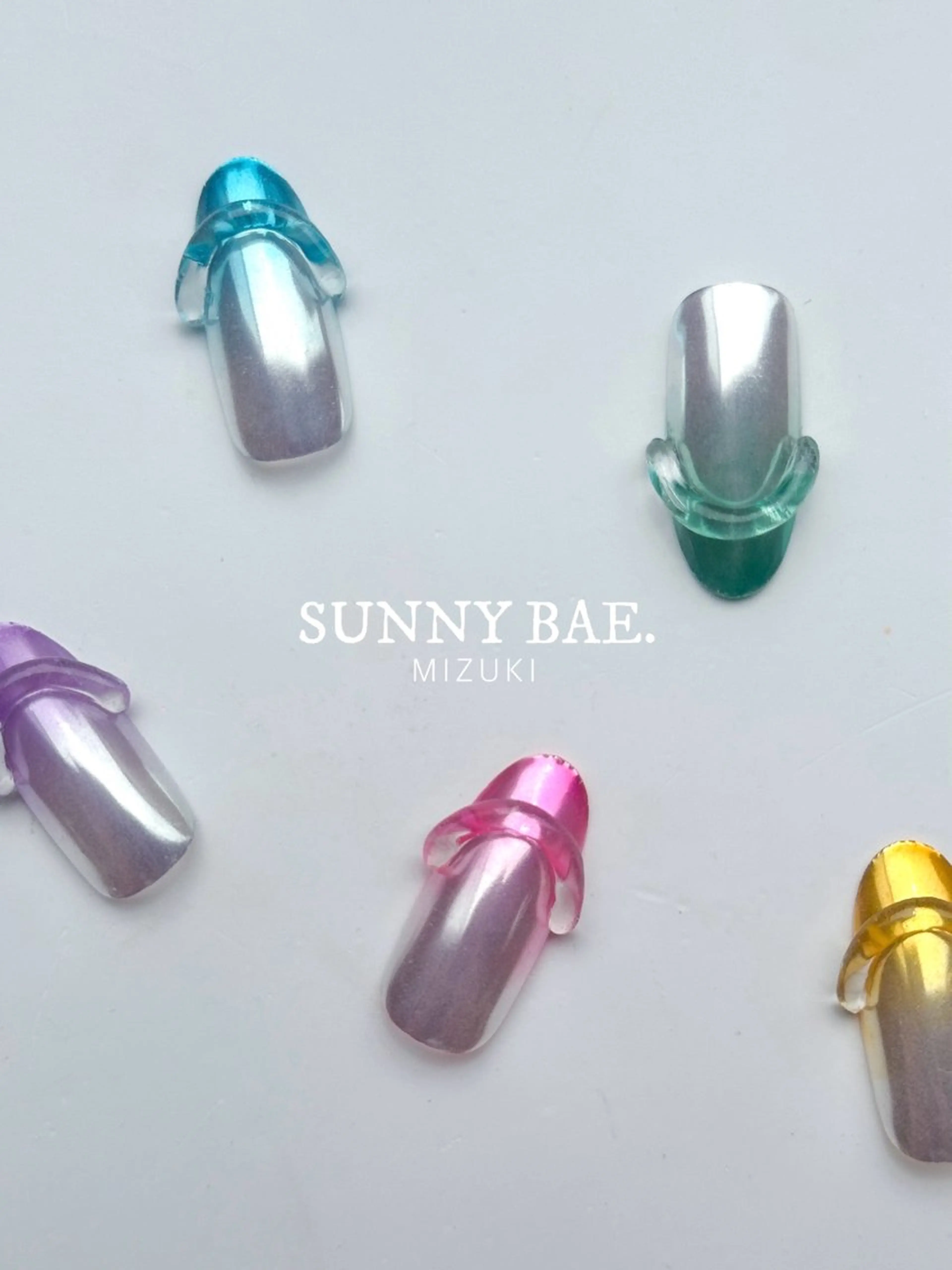 ネイル ジェルネイル 氷ネイル・うるうるネイル ミラーネイル パステルネイル ぷっくりネイル SUNNY BAE. 🌼MIZUKIのネイルデザイン