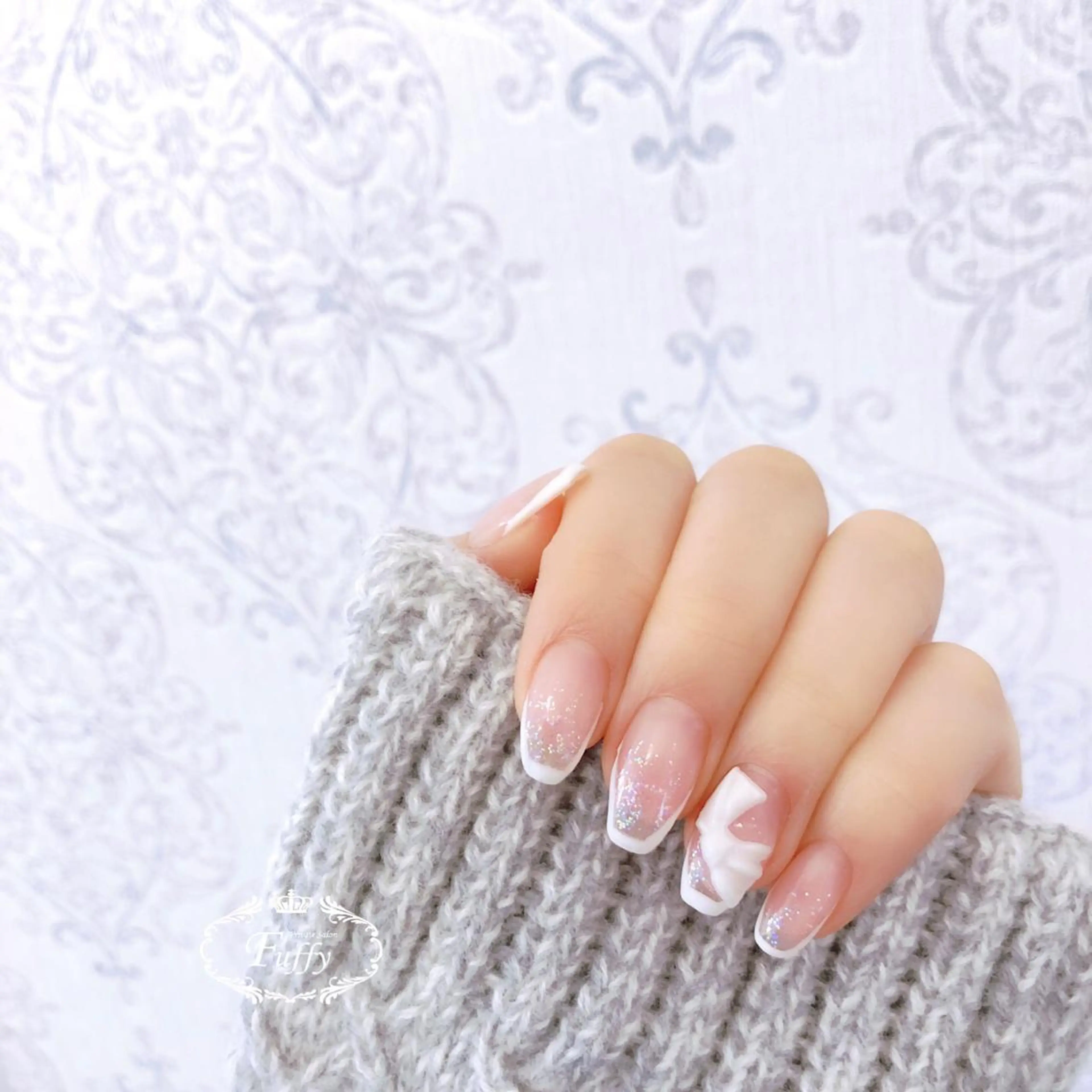 ネイル リボン ハンドネイル Fuffy所属・フーフィー Fuffyのネイルデザイン