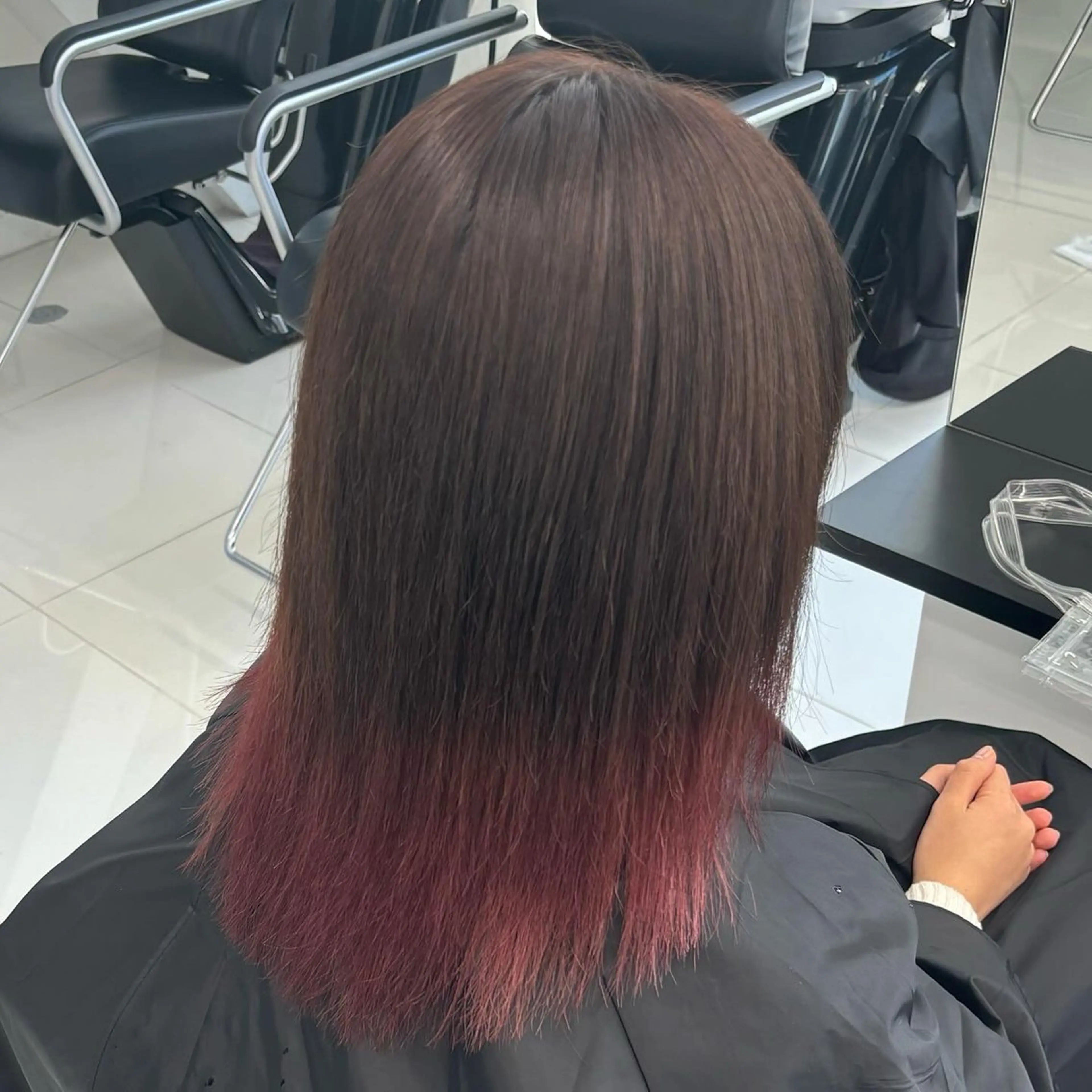 ミディアム カラー ブリーチ グラデーションカラー ⭐️無料!カット モデル募集⭐️夕貴のヘアスタイル