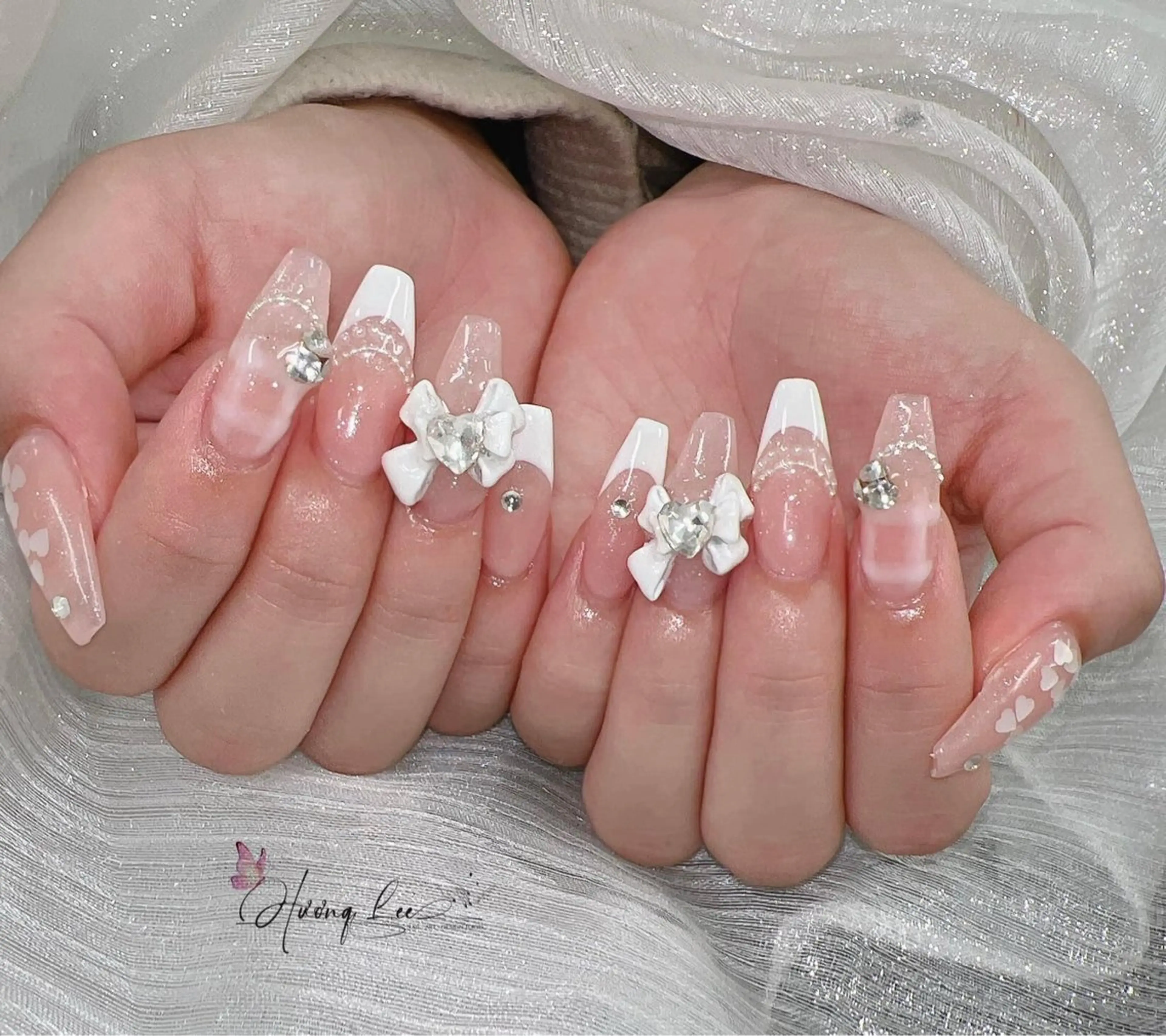 ネイル アートネイル 長さ出し ジェルネイル キラキラネイル マグネットネイル Lee Nails チップ長さだし専門店のネイルデザイン