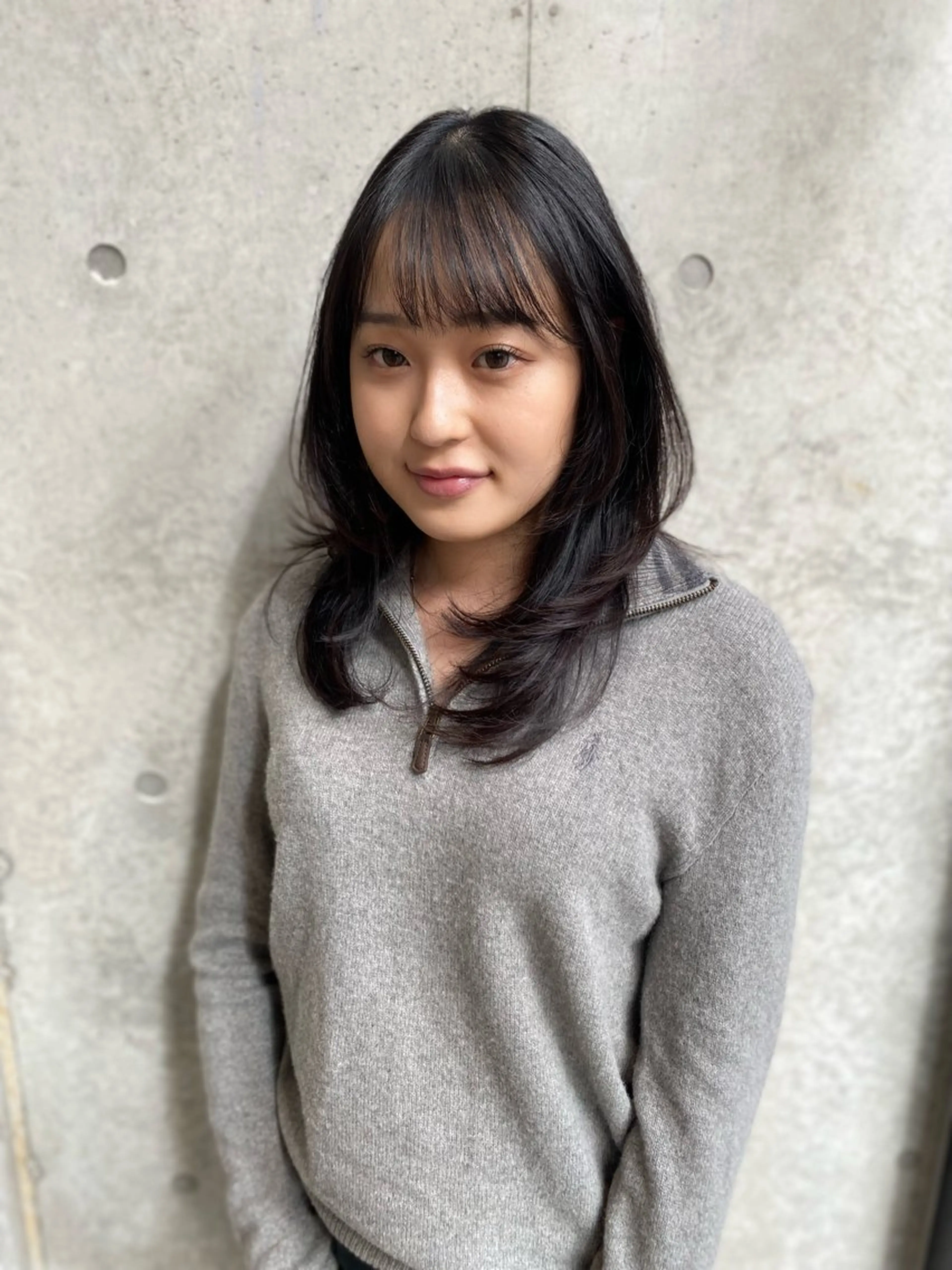 ミディアム カラー 髪質改善 韓国風ヘア レイヤーカット トリートメント カット トリートメント レイヤー/柔色 カラー/SAkiのヘアスタイル