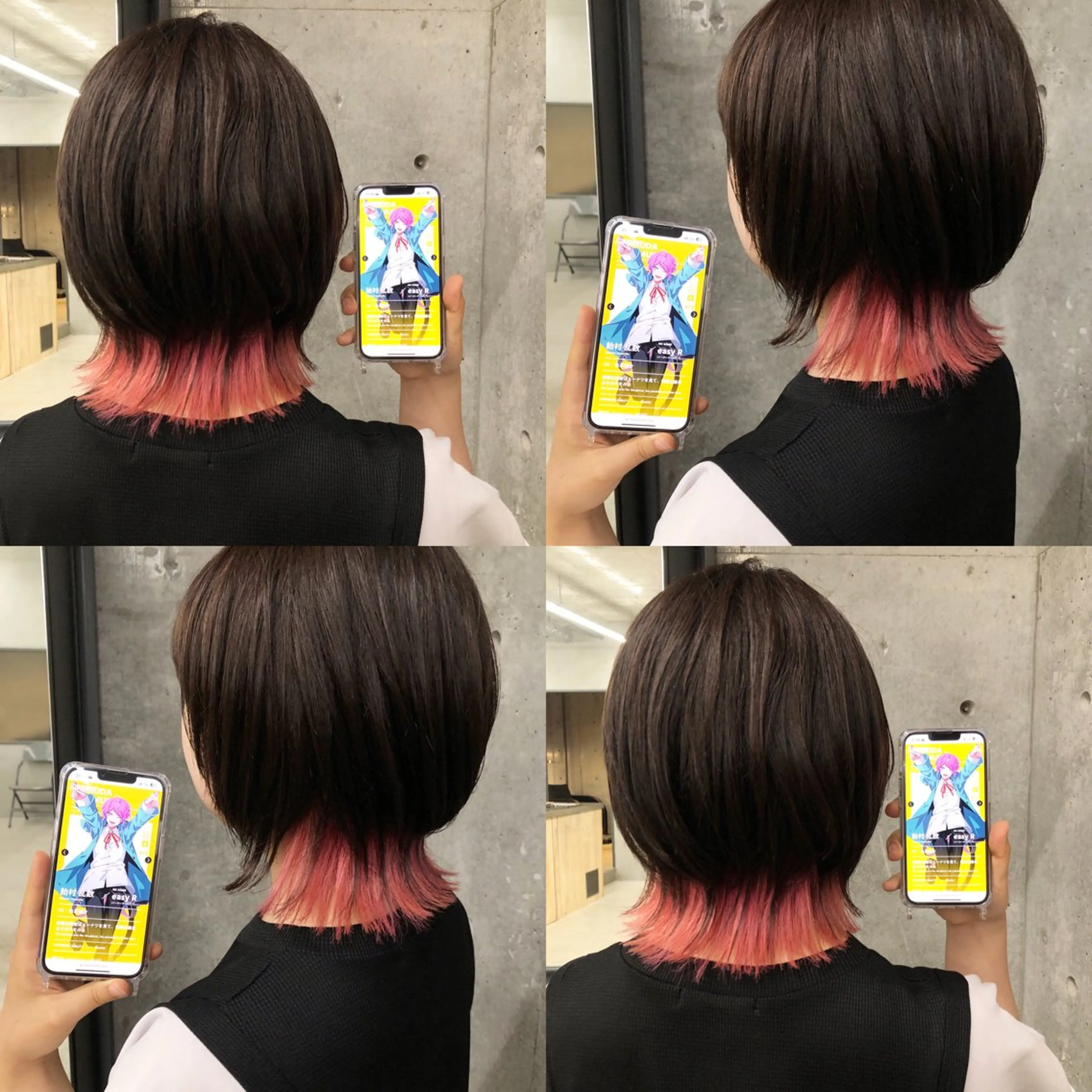 ショート カラー インナーカラー ウルフカット 推しカラー✨ オタク美容師ユウカのヘアスタイル