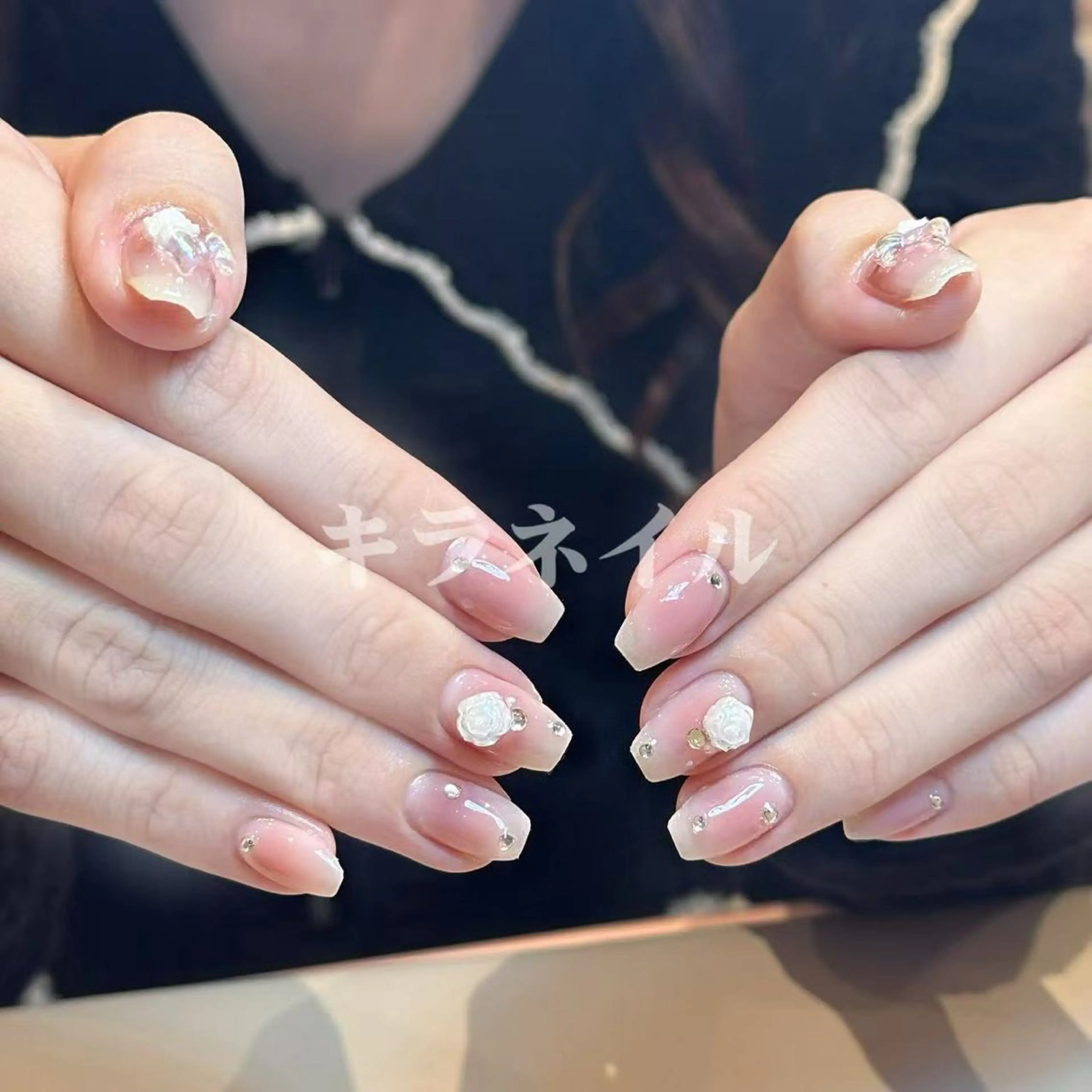 ネイル ハンドネイル 🎀kira 長さだし💗モチ最高のネイルデザイン