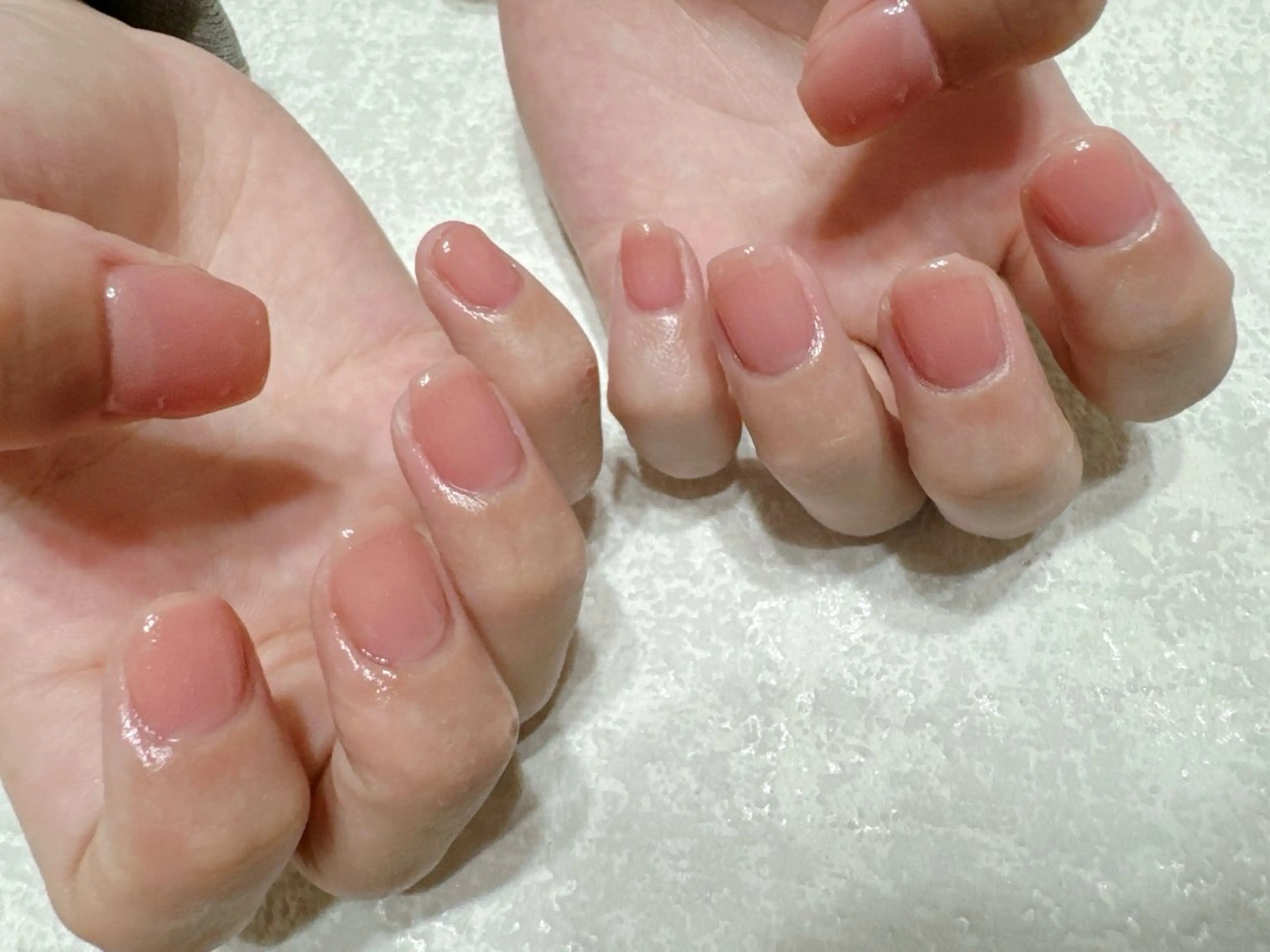 ネイル オーロラネイル フットネイル フレンチネイル ジェルネイル 韓国ネイル kikinail 溝の口のネイルデザイン