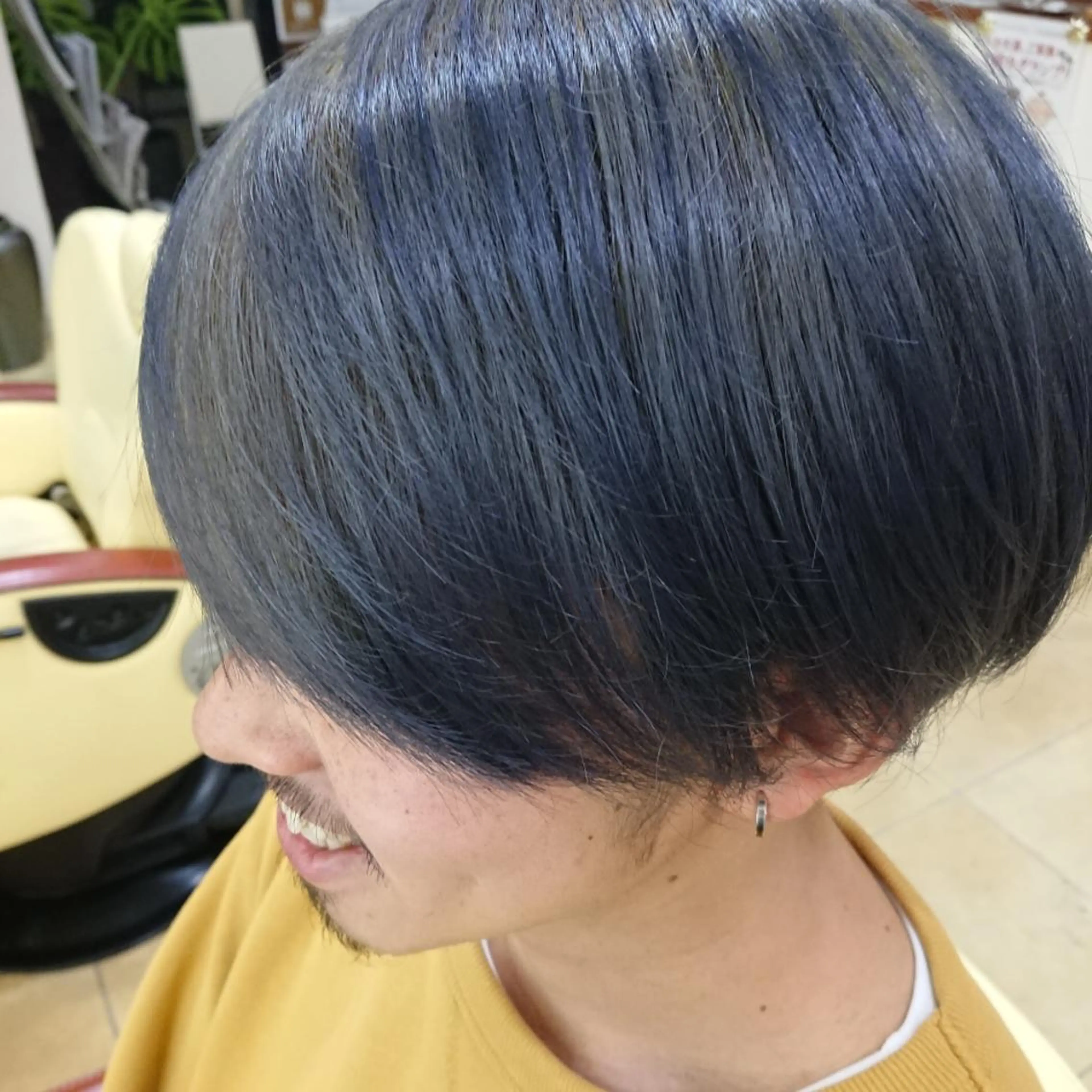 ショート メンズ カラー メンズショート ブルーカラー ブルージュ ショートヘア デザインカラー/ 推しの配色　肥後のヘアスタイル