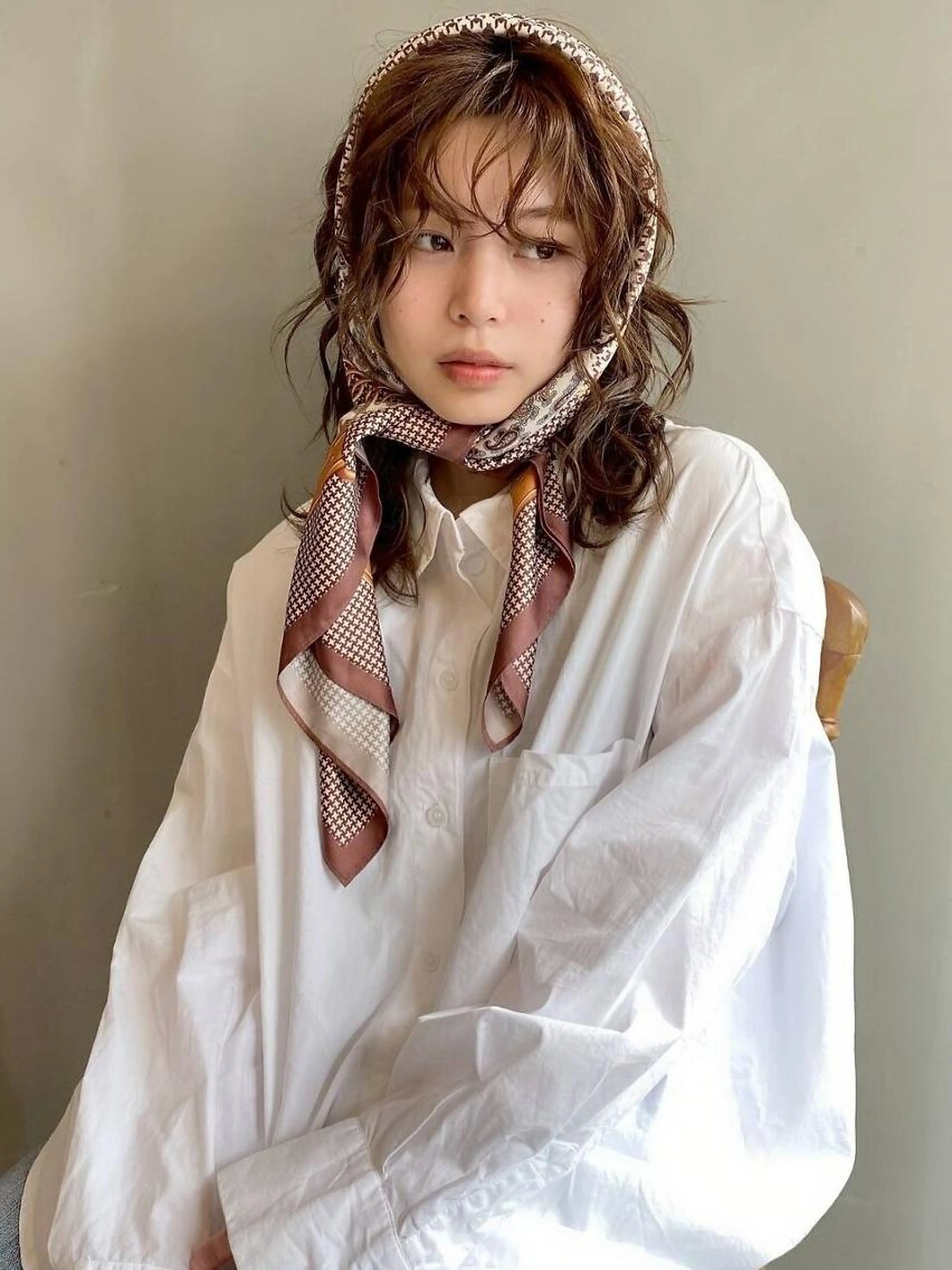 《人気のくすみカラー🫧》ワンカラー + カットの写真