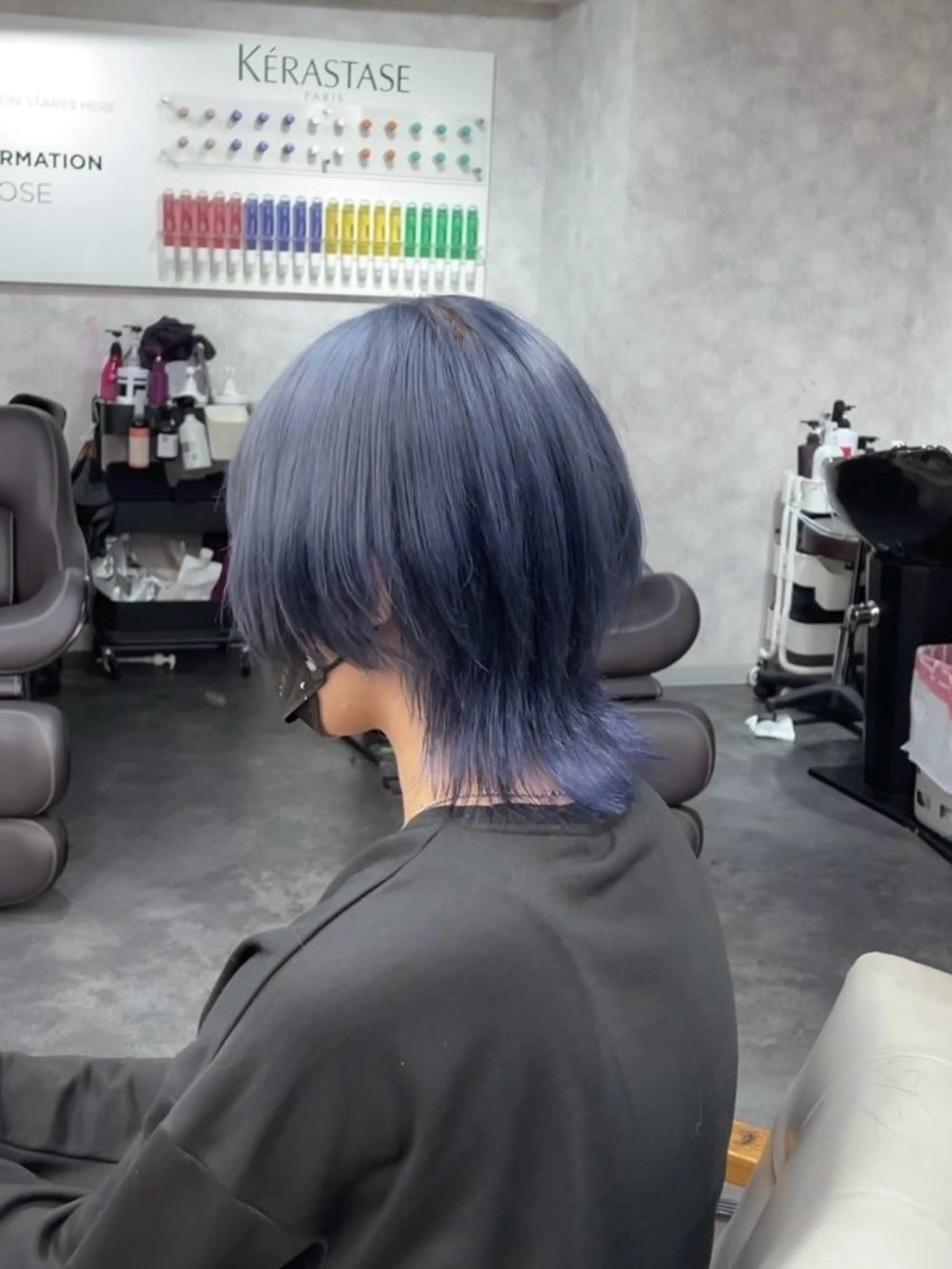 セミロング カラー カット ヘアカラー ダブルカラー特化💍 tiam💍韓国ヘアのヘアスタイル