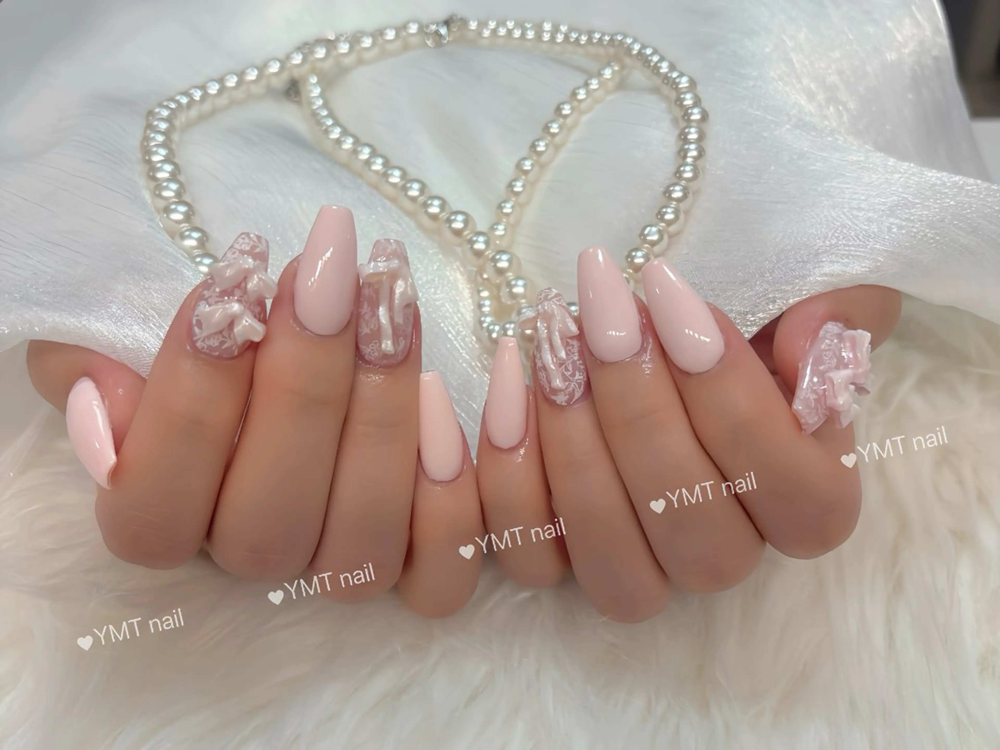 ネイル 長さ出し フットネイル ジェルネイル 韓国ネイル マグネットネイル ハンドネイル YMT NailStudioのネイルデザイン