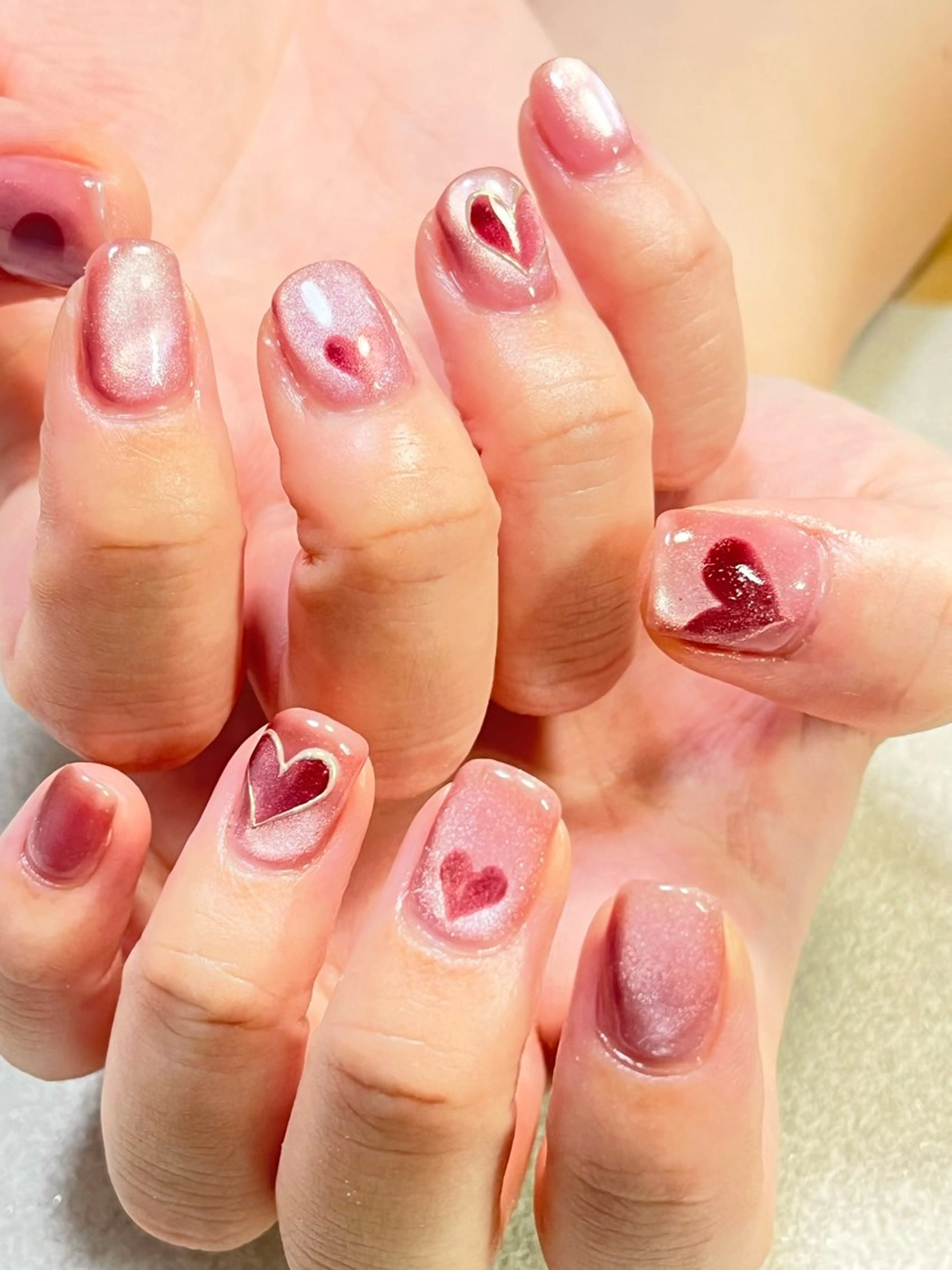 ネイル ハート マグネットネイル Nail Space R所属・ネイルスペースR 小林のネイルデザイン