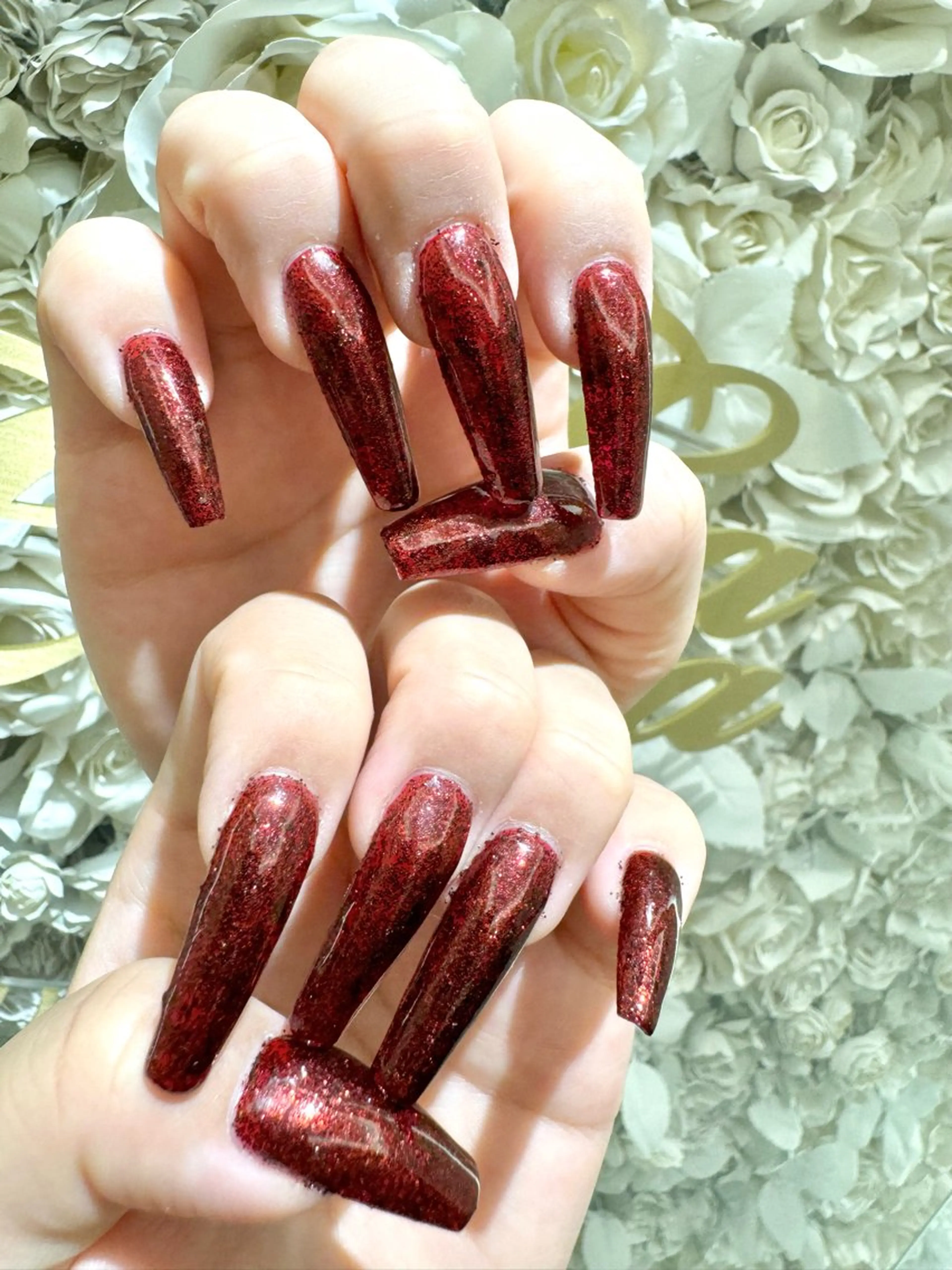 ネイル ラメ(グリッター) ハンドネイル La Luna アヤカのネイルデザイン