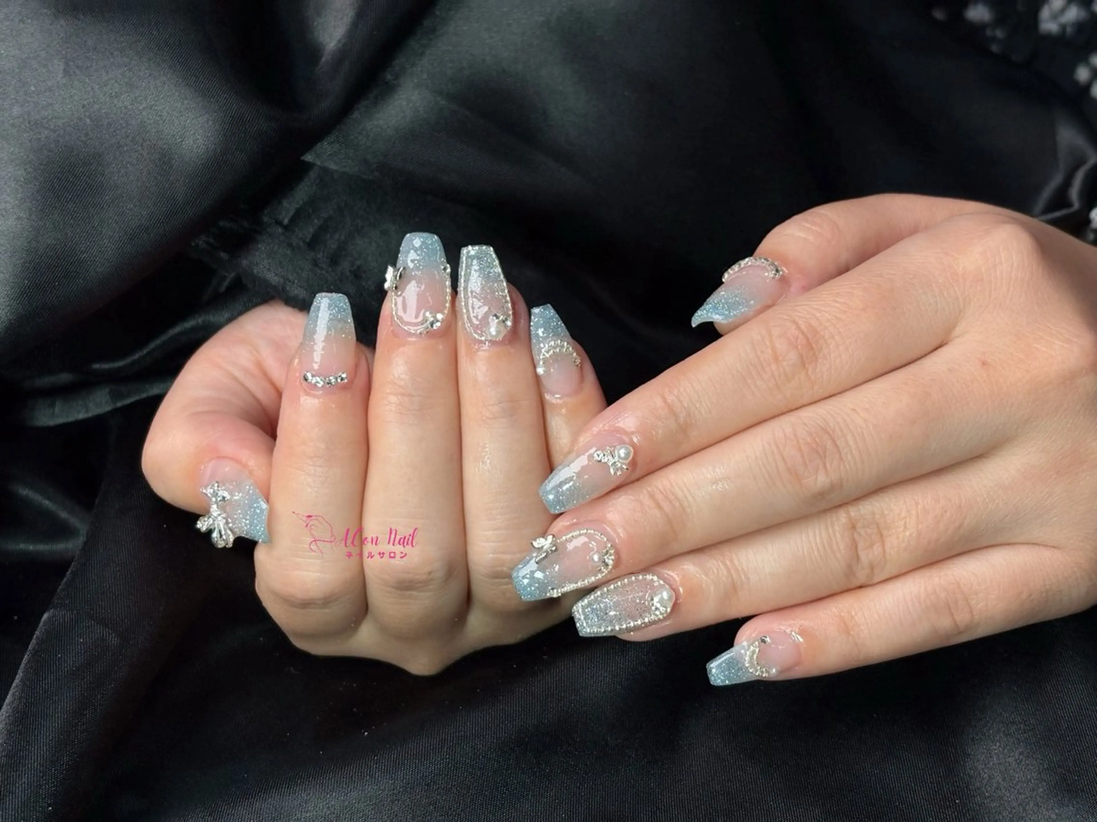 ネイル 桜ネイル 長さ出し フラワーネイル フレンチネイル ジェルネイル ハンドネイル AConNailSalon所属・ACon NailSalonのネイルデザイン