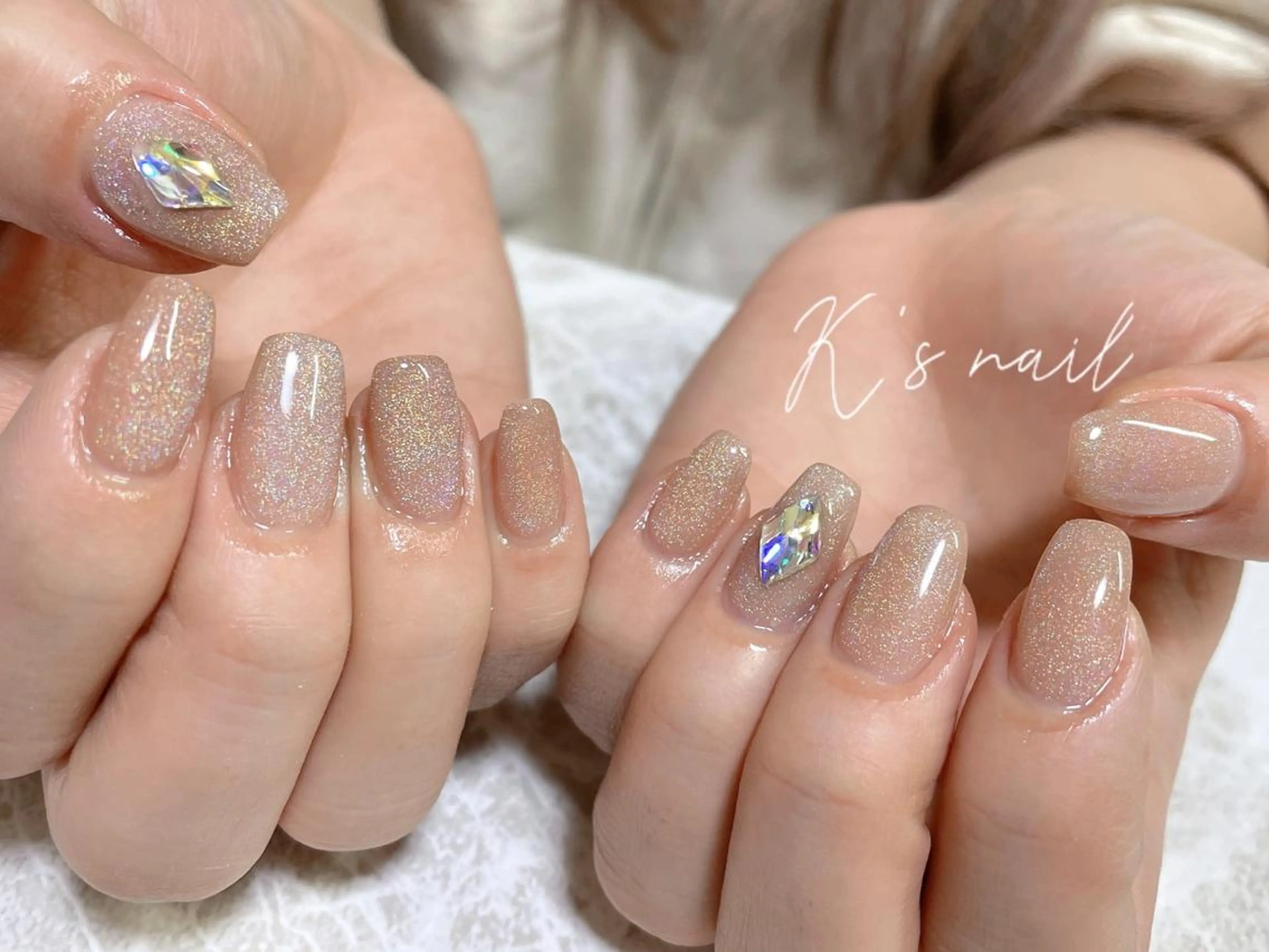 ネイル オーロラネイル マグネットネイル ハンドネイル K's nail kotoeのネイルデザイン