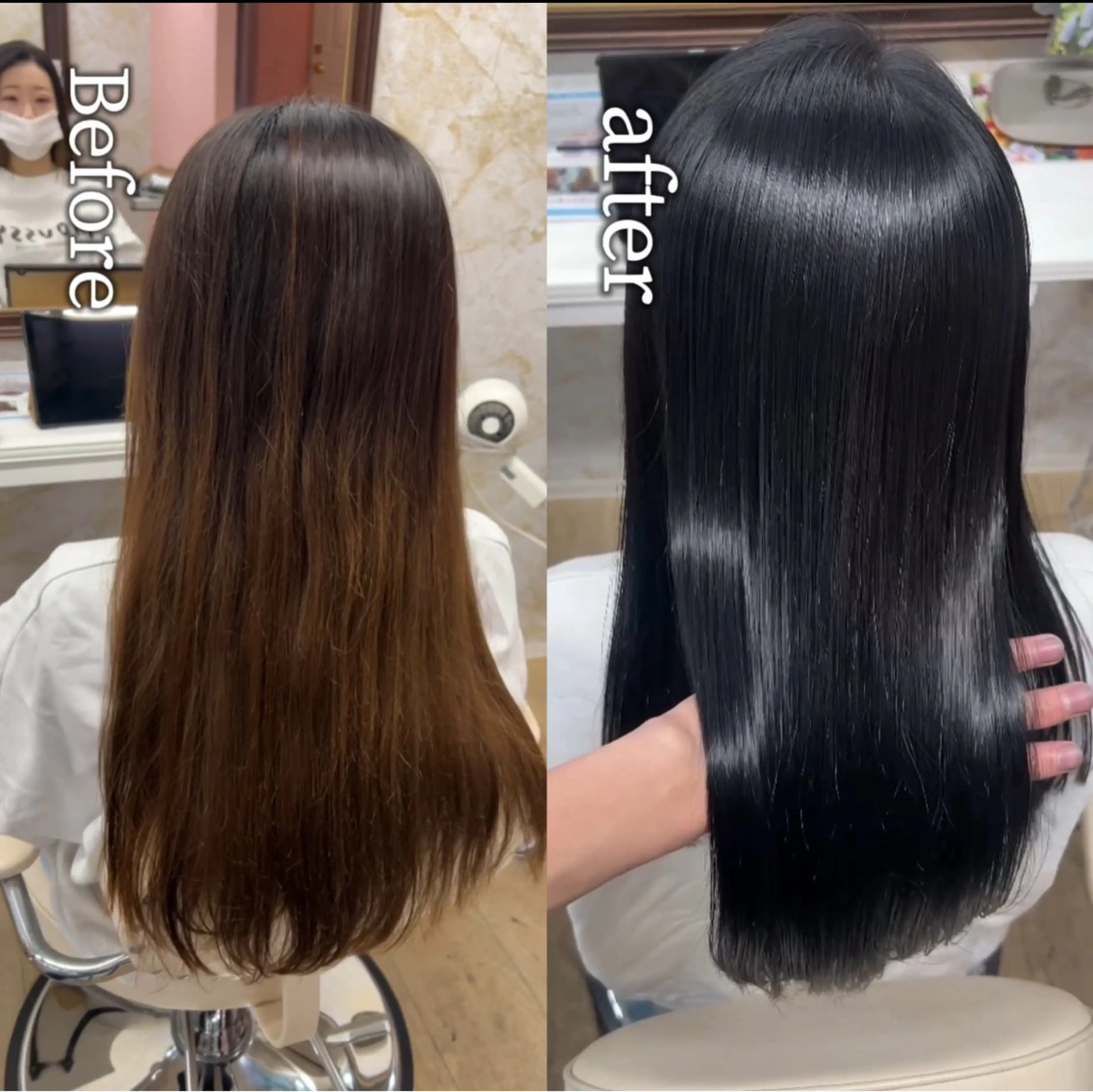 【一度でイメチェン✨】カット＋艶カラー＋縮毛矯正＋4ステップトリートメント🫧の写真