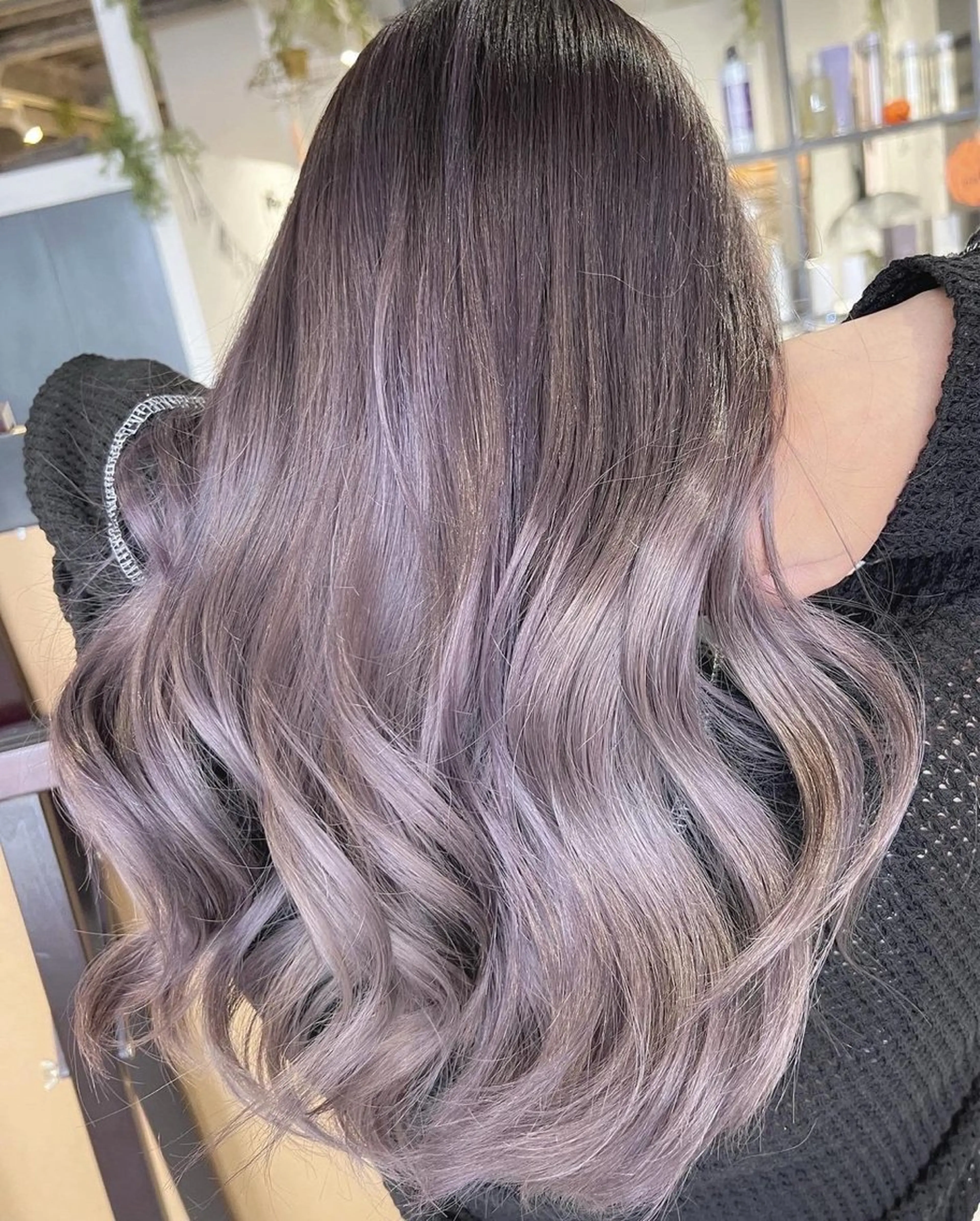 ロング カラー グレージュ シルバー シルバーグレージュ カット ヘアカラー inc新小岩 🌱MANAMIのヘアスタイル